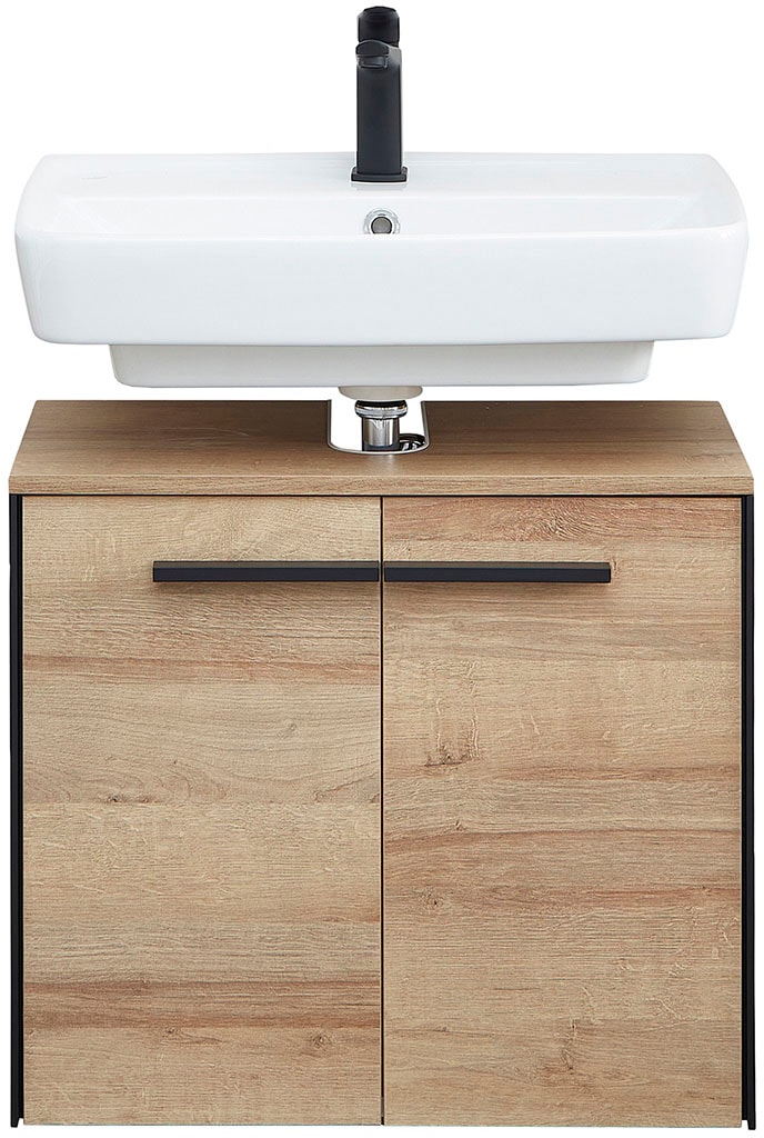 Saphir Ensemble de meubles de salle de bain »Quickset 395 4-teilig, Waschbeckenunterschrank mit LED-Spiegelschrank« 4 cuis tlg.
