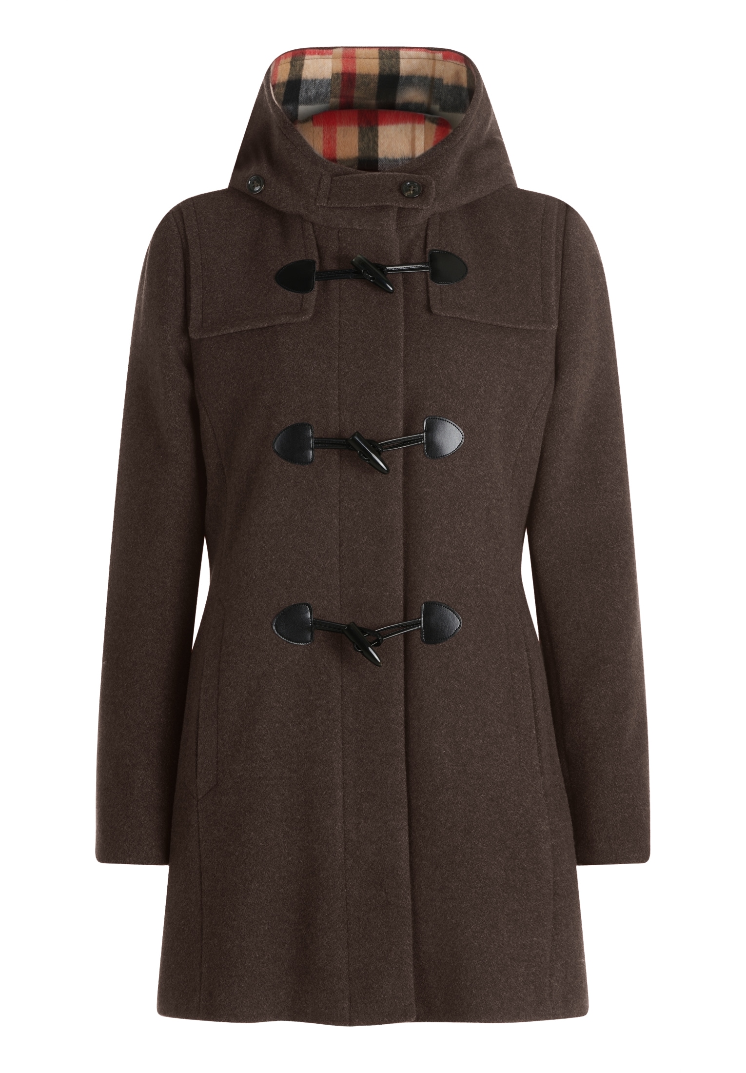 Gil Bret Dufflecoat Dufflecoat mit Kapuze und kariertem Inlay