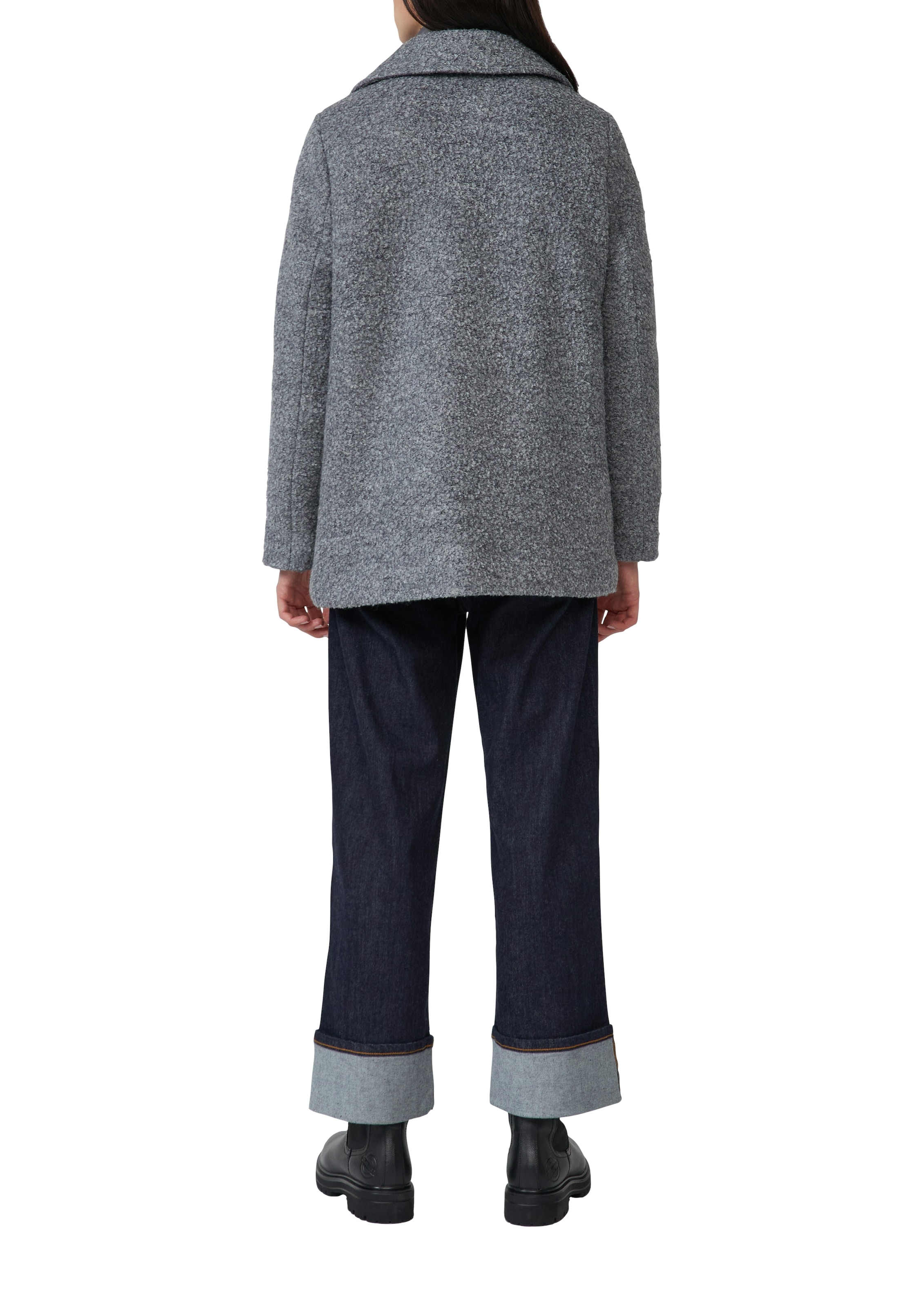 s.Oliver Cabanjacke ohne Kapuze mit Reverskragen und doppelreihiger Knopfleiste, Woll-Anteil