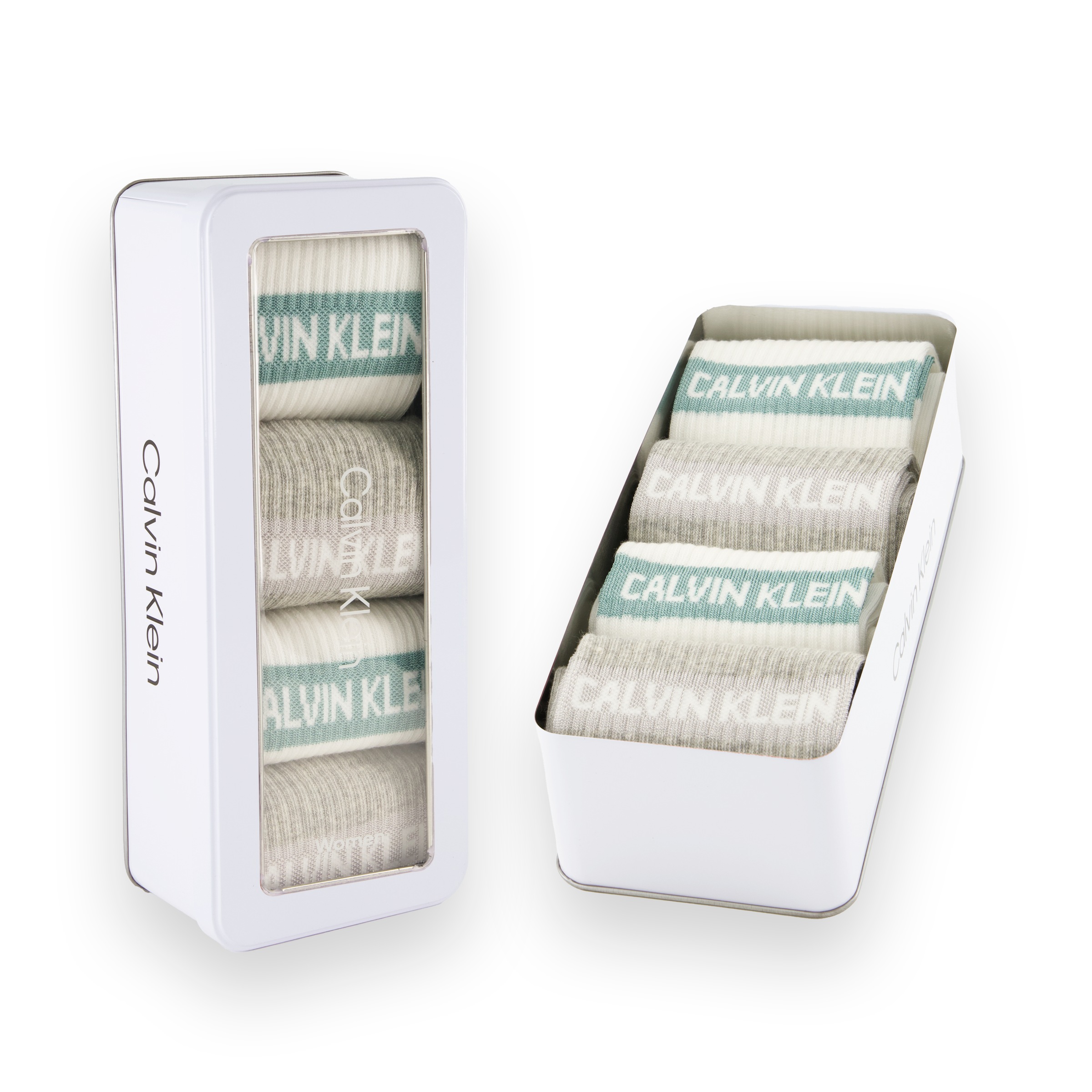 Calvin Klein Jeans Socken »CKJ WOMEN SOCK 4P GIFTBOX STRIPE LOGO« 4er Pack, 