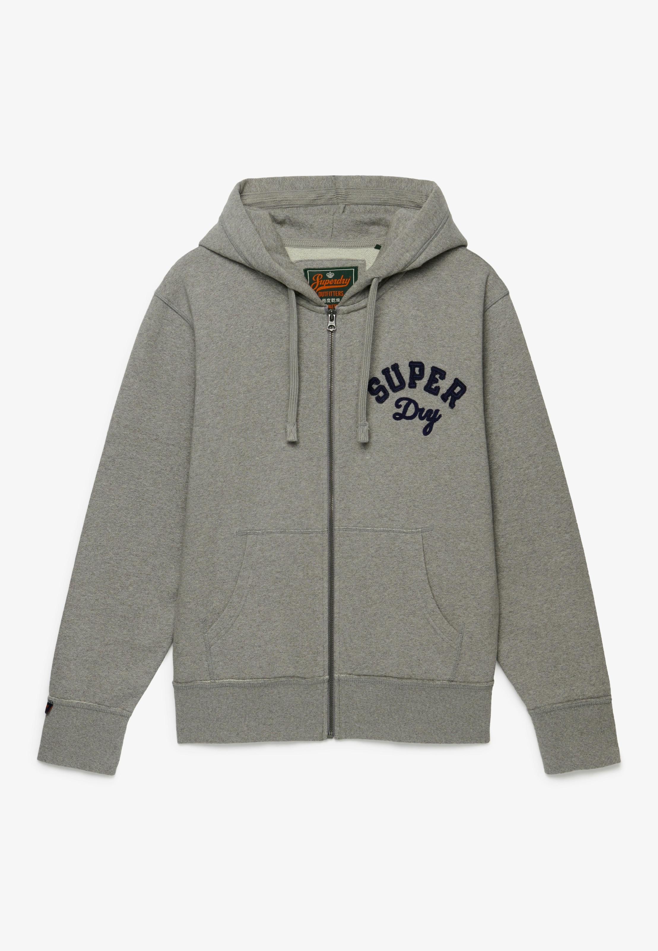 Superdry Sweat à capuche »VINTAGE ATHLETIC ZIPHOOD« en coton et molleton gratté, coupe ample, avec fermeture éclair
