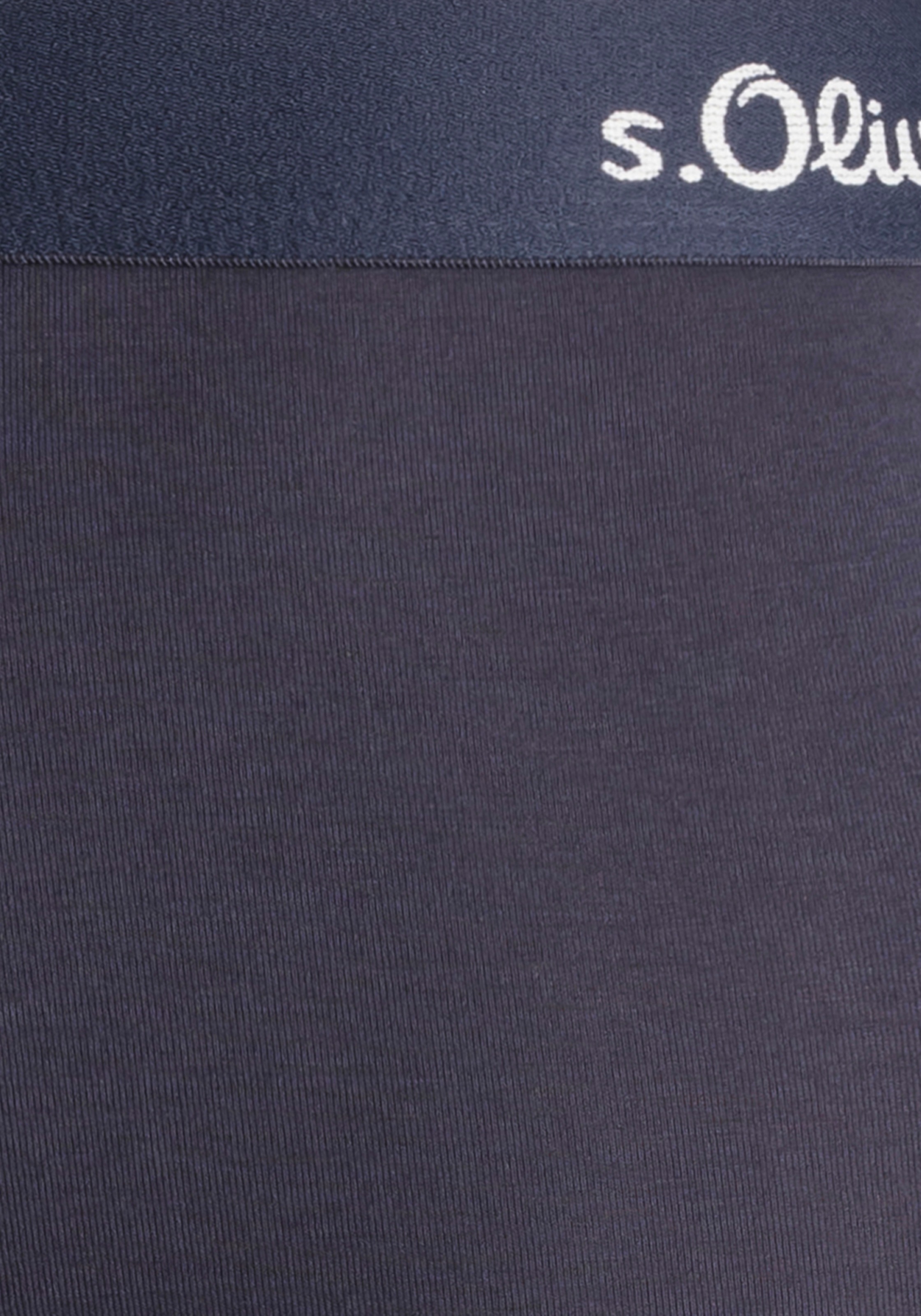 s.Oliver Boxer Packung, 3 Stk. mit farblich passendem Logo-Webbund