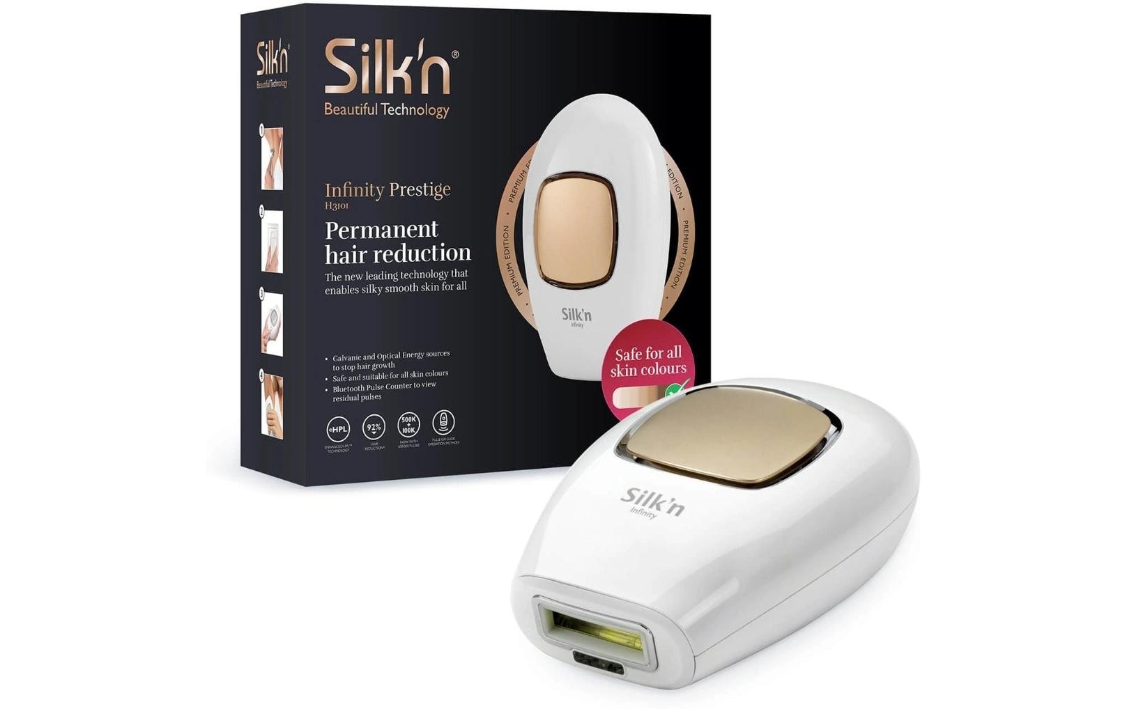 Silk'n Épilateur HPL »Infinity Prestige« 600000 Lichtimpulse Haarentferner mit eHPL-Technologie für Körper und Gesicht