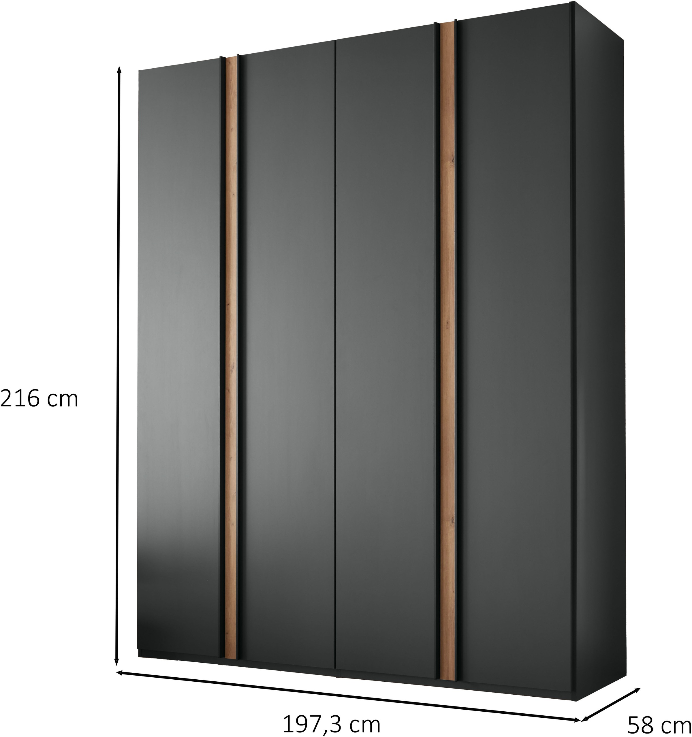 WIEMANN Drehtürenschrank »Lagos« in 4 Breiten und mit 3 verschiedenen Ausstattungspaketen erhältlich,  inkl. Türendämpfung