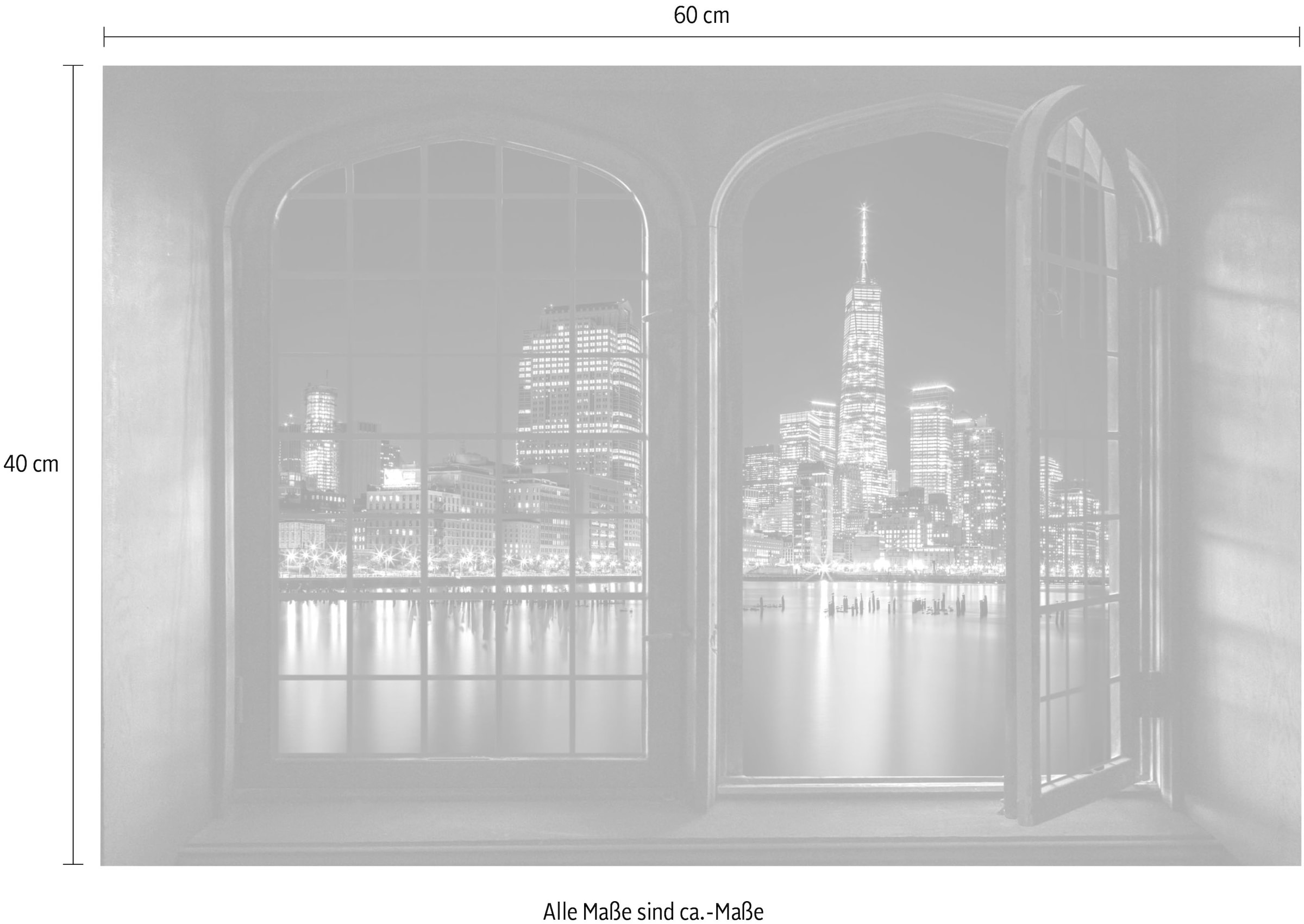 queence Wandsticker »Nacht« Wandsticker, Wandbild, selbstklebend, 3D, Fenster