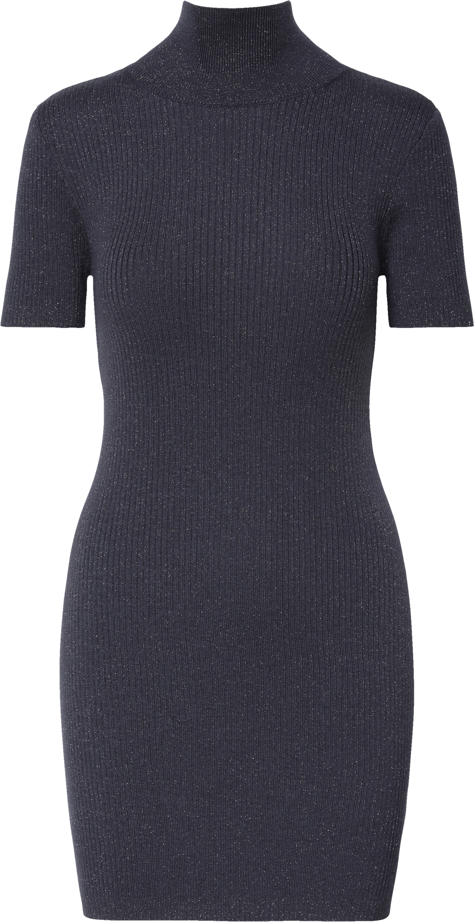 Calvin Klein Jeans Mini-robe Sans poche Figurbetonte Passform mit Stehkragen