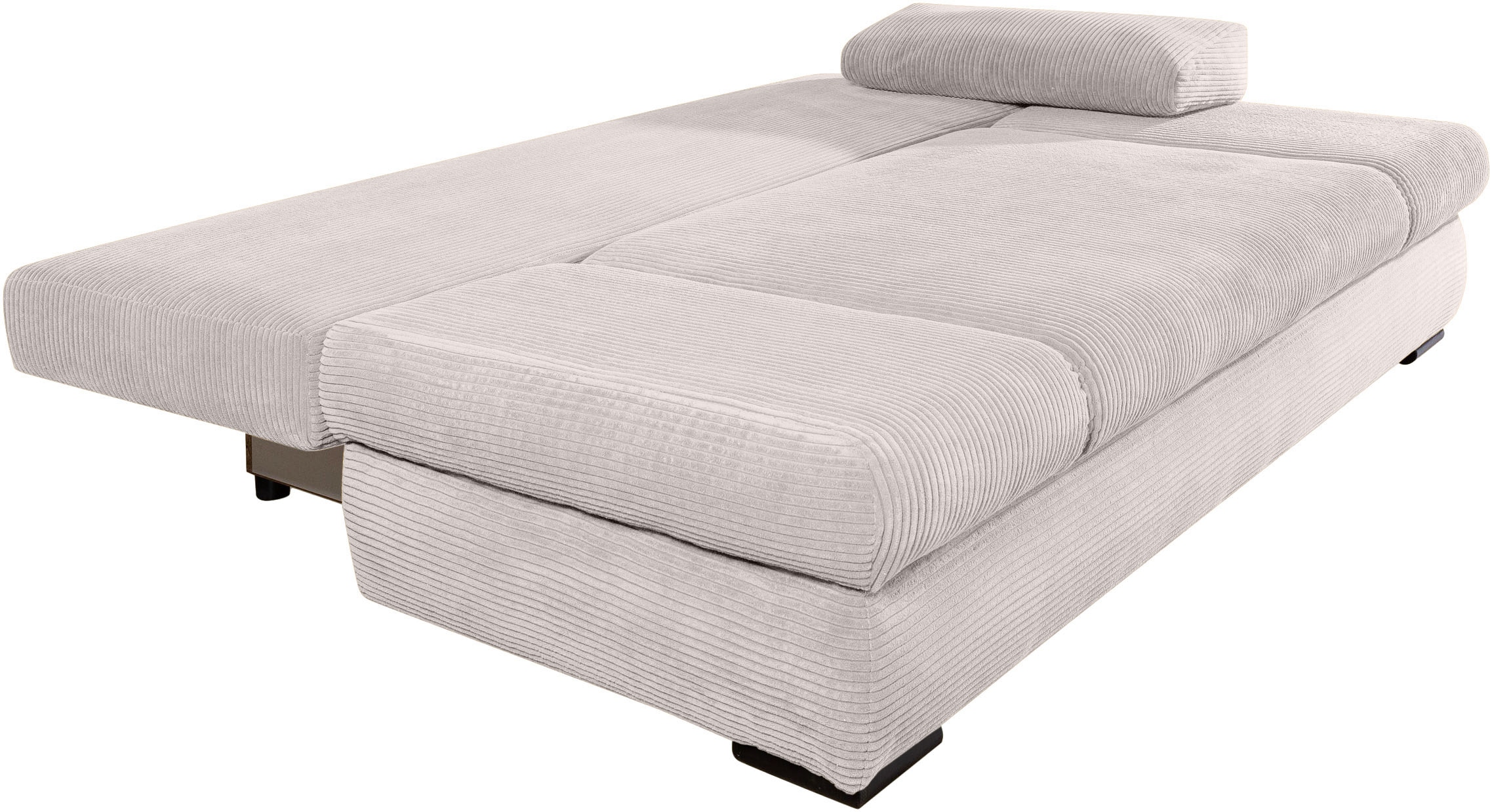 COLLECTION AB Canapé-lit »Tina, B: 200 cm, Liegefl. 146x200 cm« Bettfunktion, Bettkasten & 2 Armlehnenkissen, Federkern