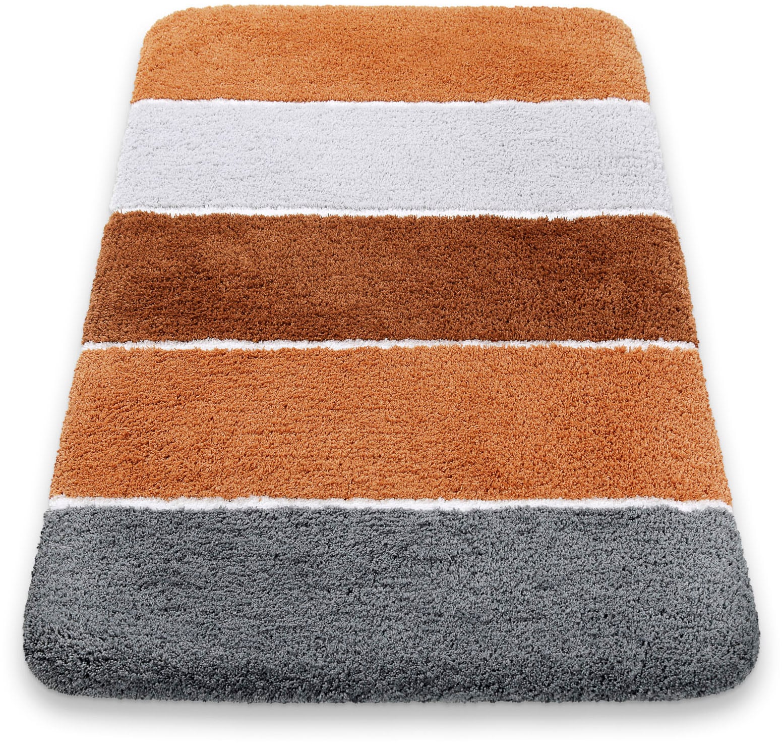 Homie Living Tapis de bain »Rio Marina« Höhe 30 mm flauschiger Badteppich, modern gestreift, waschbar, Badezimmerteppich