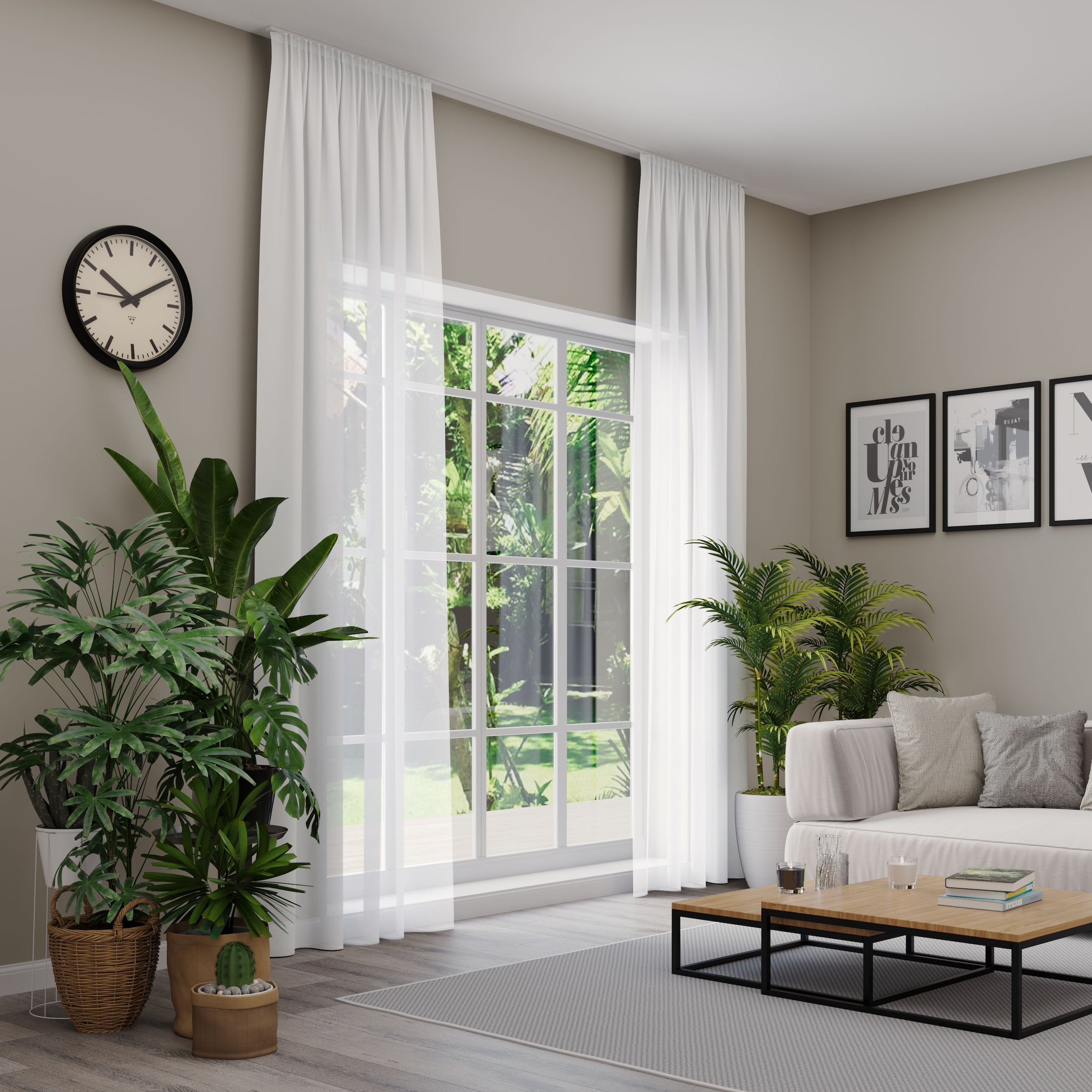 Neutex for you! Vorhang nach Mass »EVA« Multifunktionsband 1 Stk. tlg. Uni-Voile mit elegantem Glanz