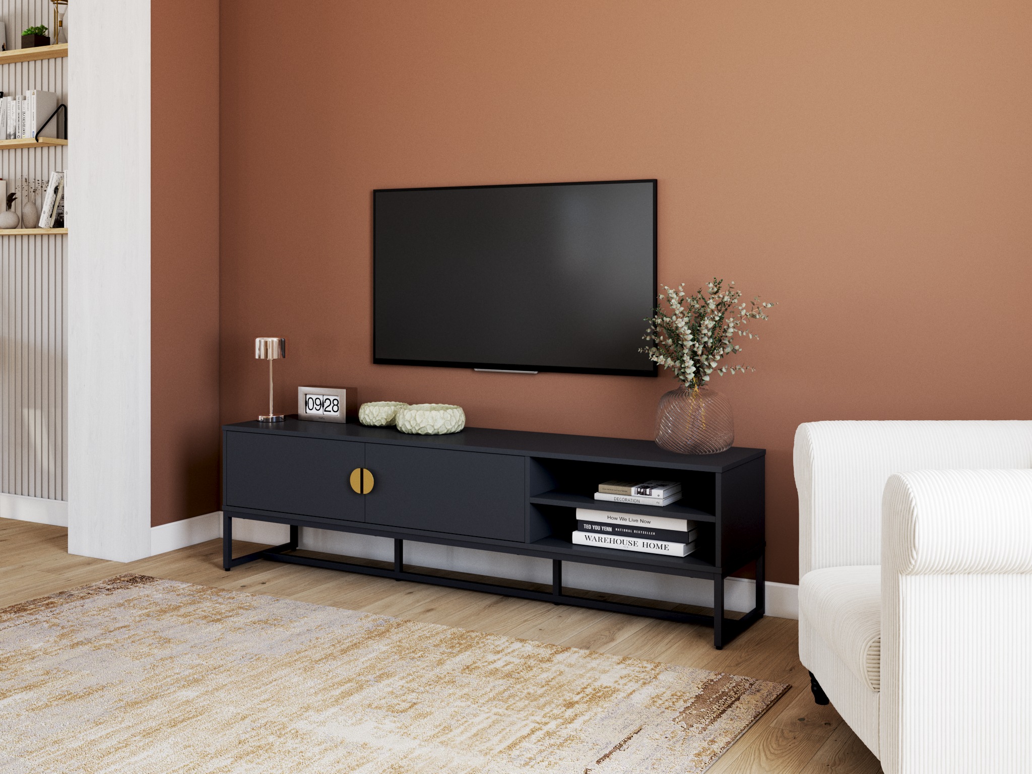 Dorel Home Fauteuil Chesterfield »Felix II in Breit-Cord« mit Rückenlehne 3-fach verstellbar, Beine Massivholz, Sitzhöhe 46 cm