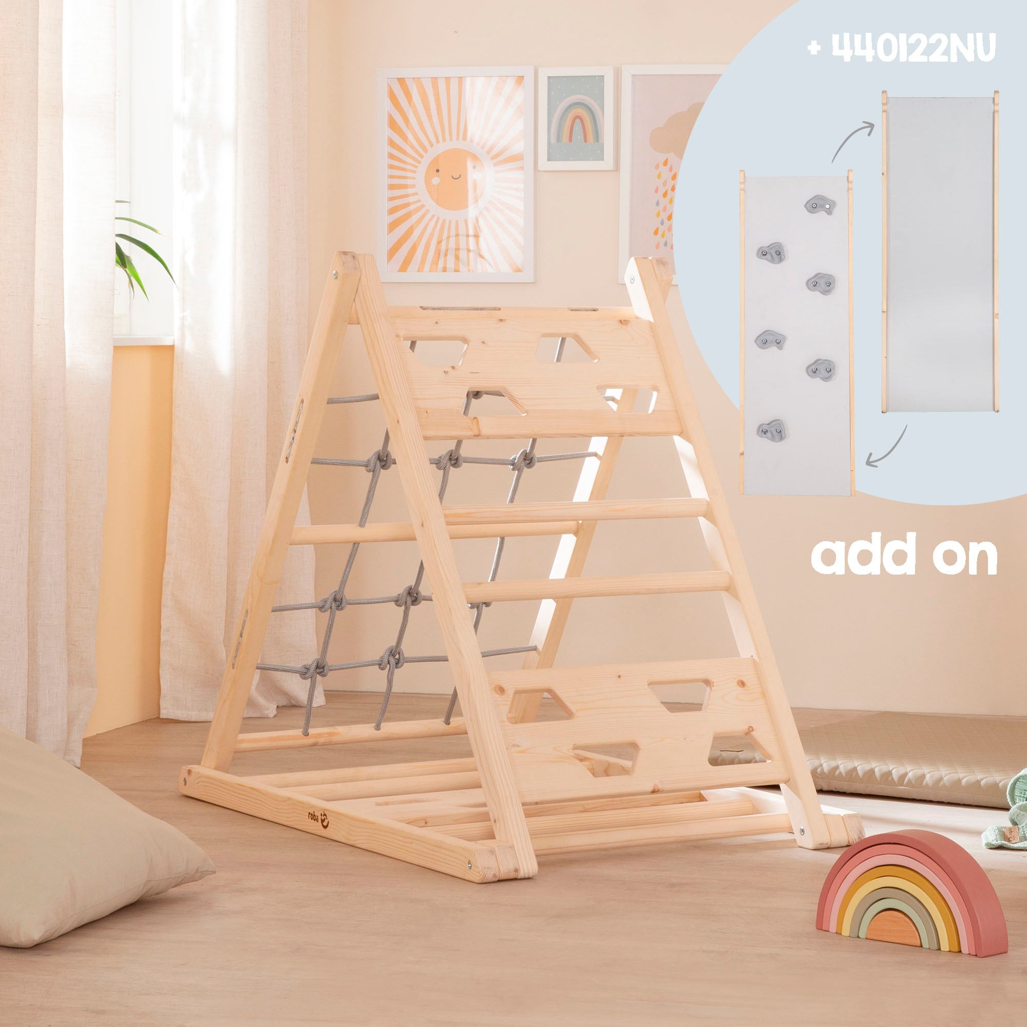 roba® Klettergerüst »Montessori Kletterdreieck« Belastbar bis 50 kg