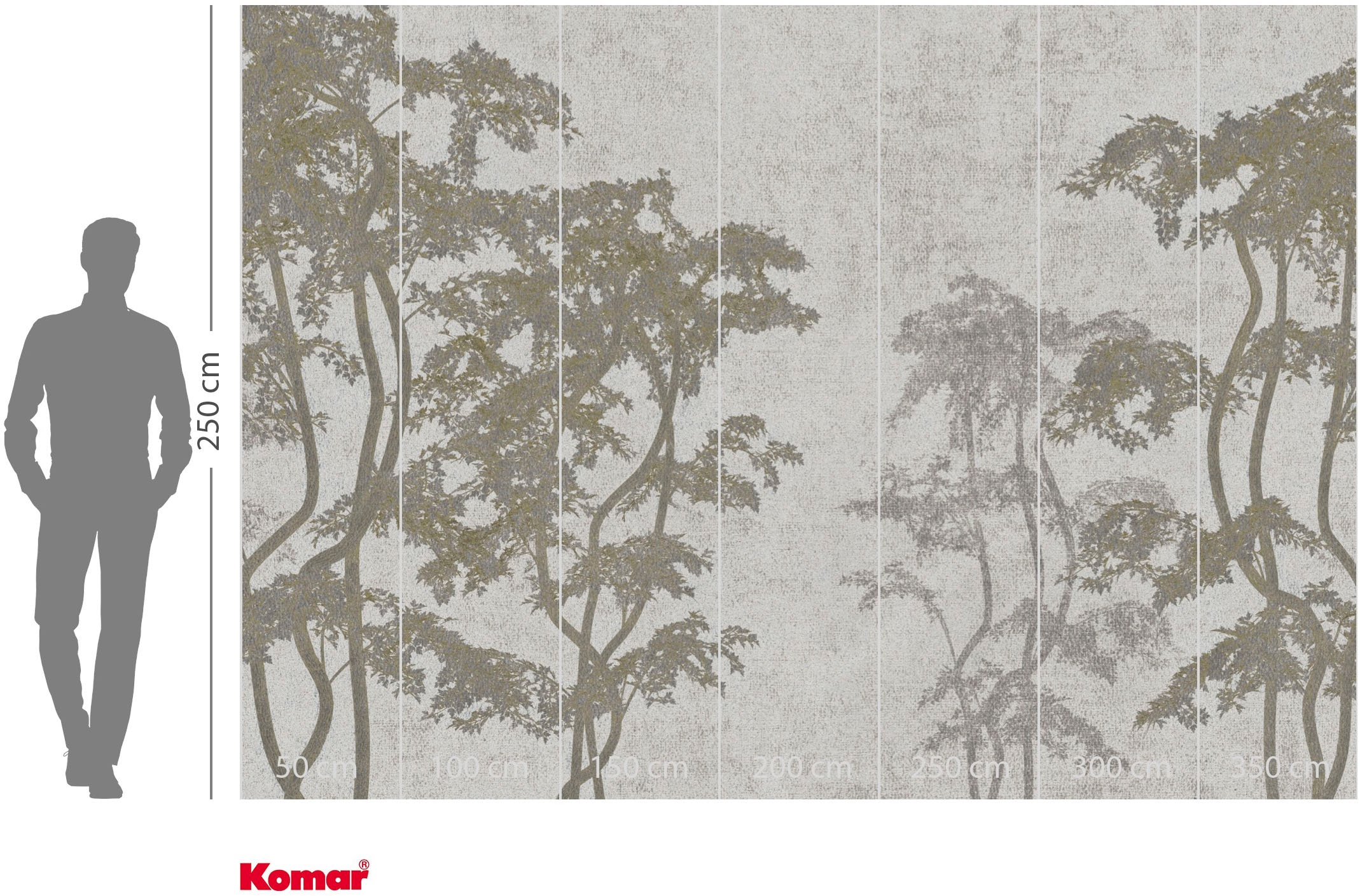 Komar Papier peint photo »Vlies Fototapete - Dancing Trees - Grösse 350 x 250 cm« Motif | imprimé lisse