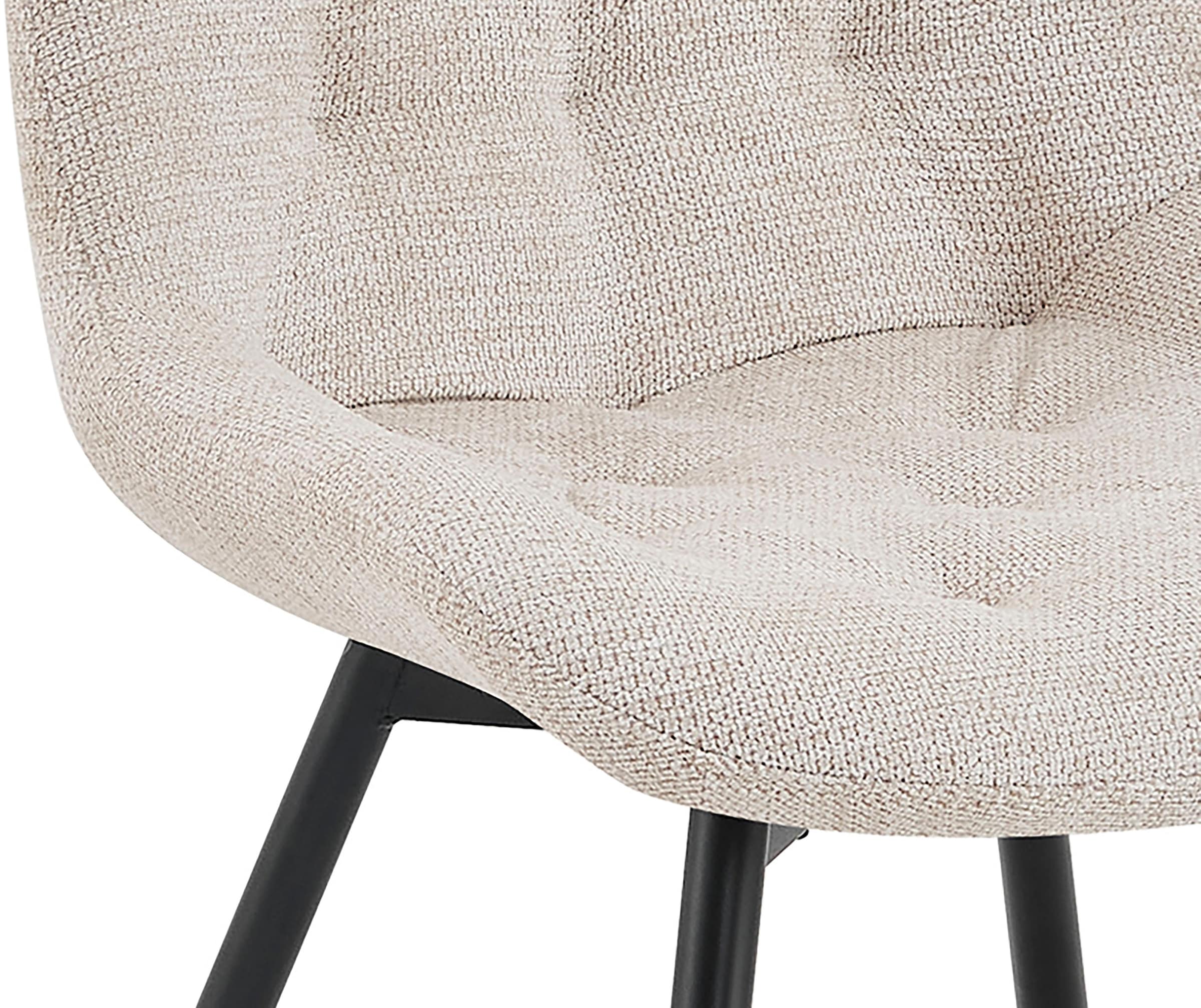 byLIVING Chaise de salle à manger »Aragon« (Ensemble) 2 cuischaise pivotante à 360 degrés, revêtement en tissu tissé de qualité avec matelassage