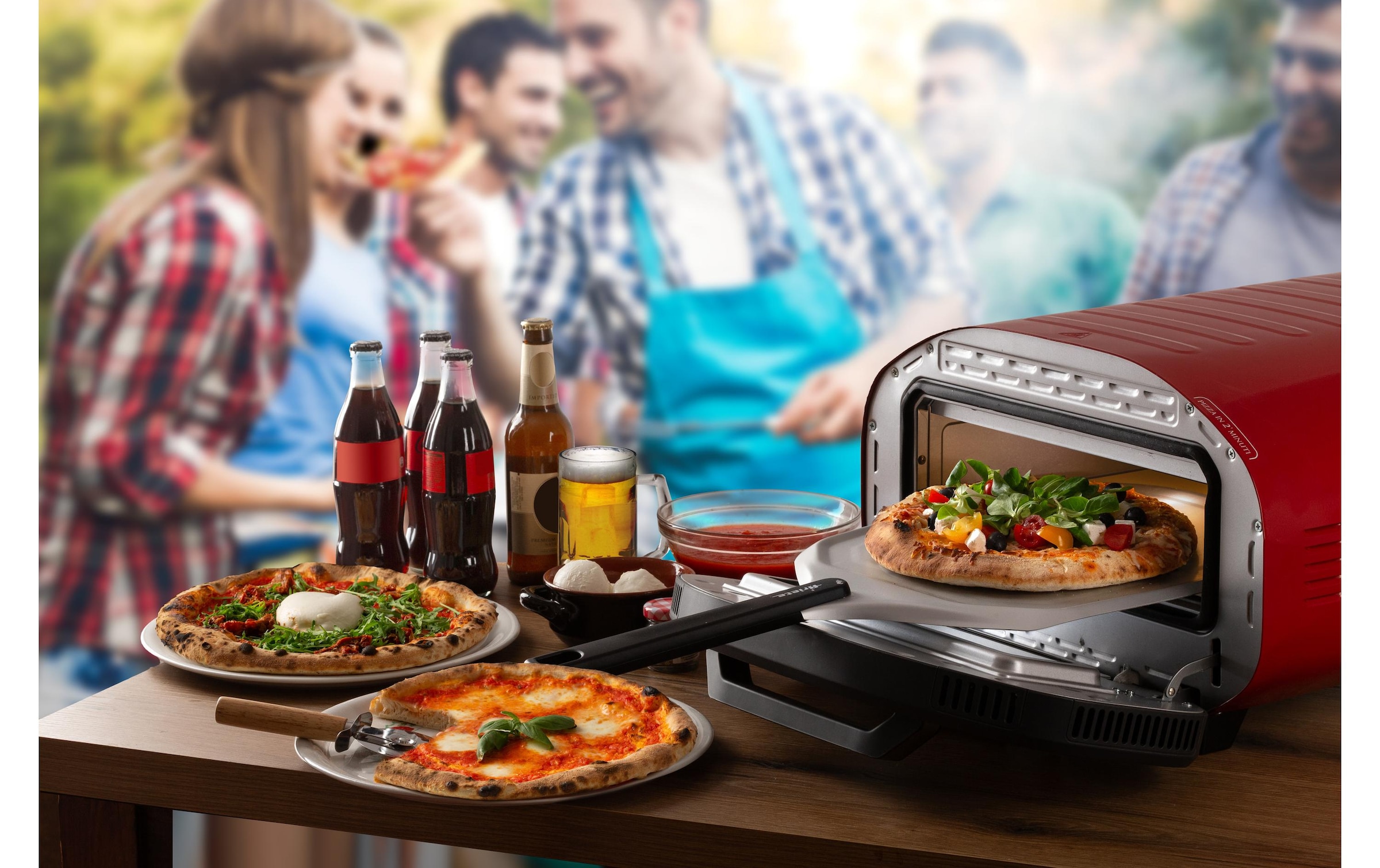 Ariete Four à pizza »3901« jusqu’à 430°C, pierre à pizza amovible, accessoires inclus