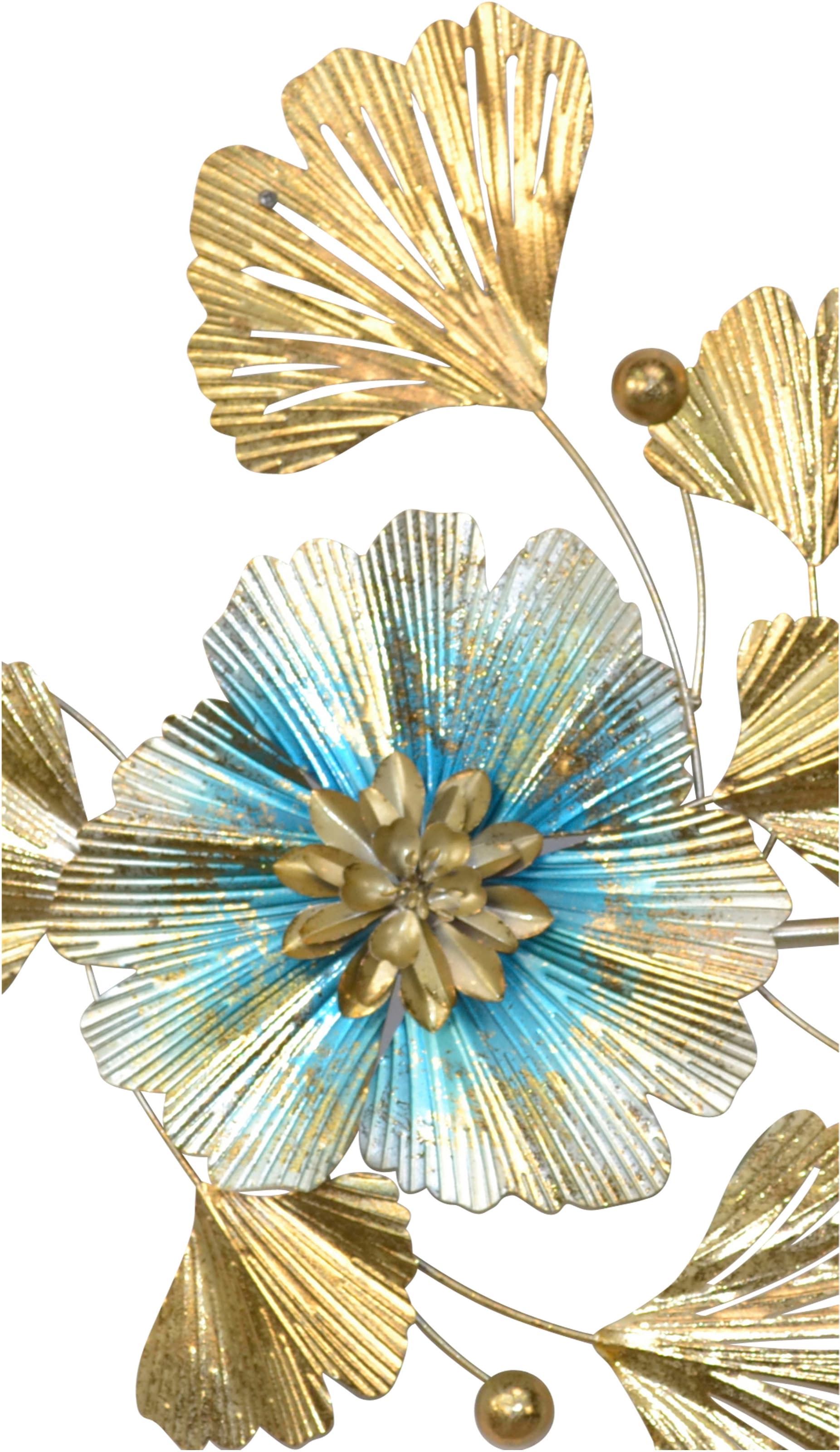 HOFMANN LIVING AND MORE Objet de décoration murale »Wanddekoration« largeur 90 cm, couleur or turquoise