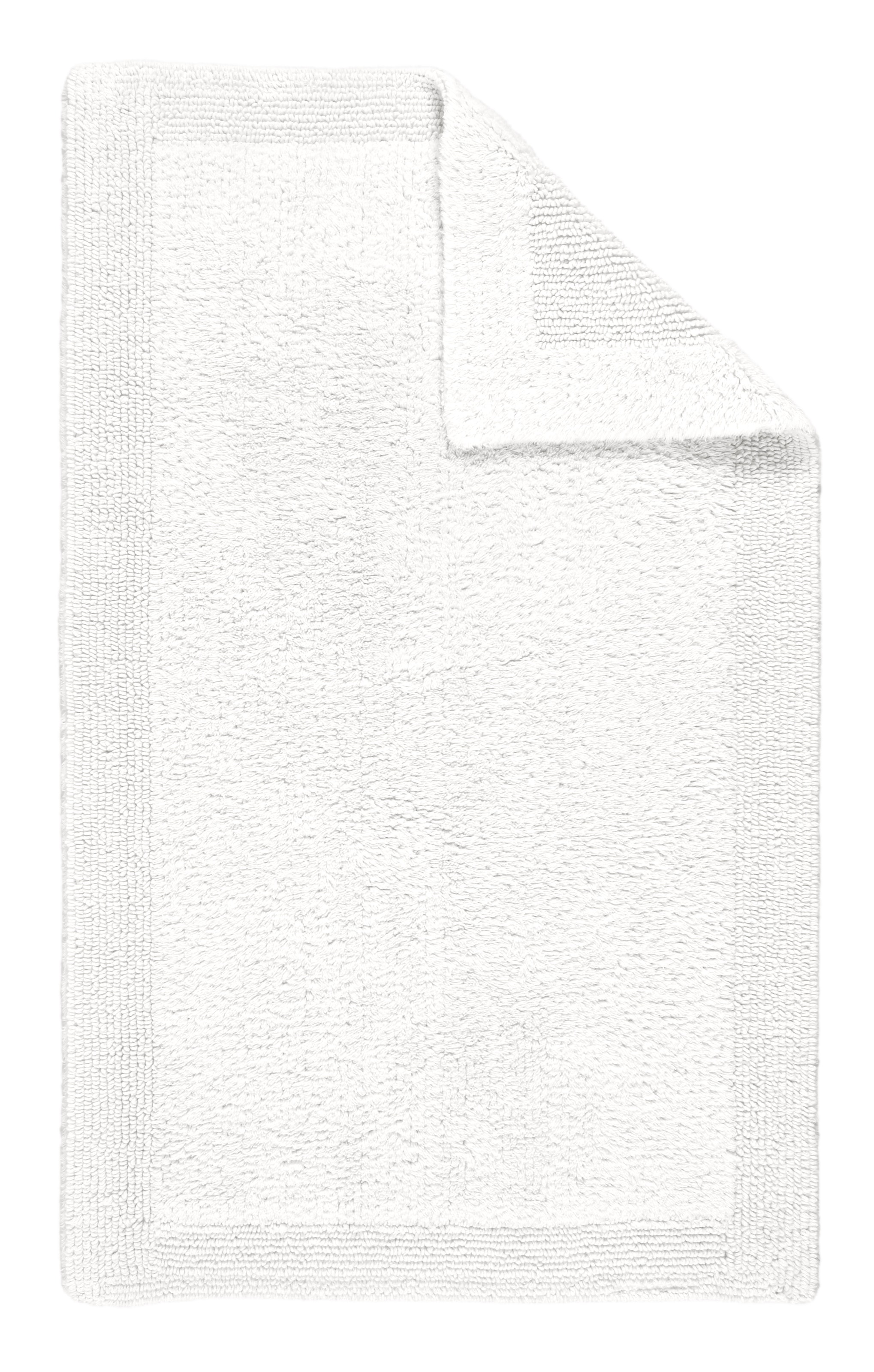 my home Badematte »Kapra, Badvorleger, Badezimmer Teppich« Höhe 14 mm beidseitig nutzbar | fussbodenheizungsgeeignet | strapazierfähig mit Bordüre, Badteppich, Badematte, Baumwolle