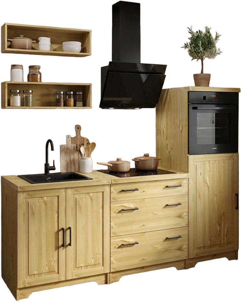 Home affaire Kitchenette »Meliss« aus massiver Kiefer, mit Soft-Close-Funktion, 5-teiliges Set
