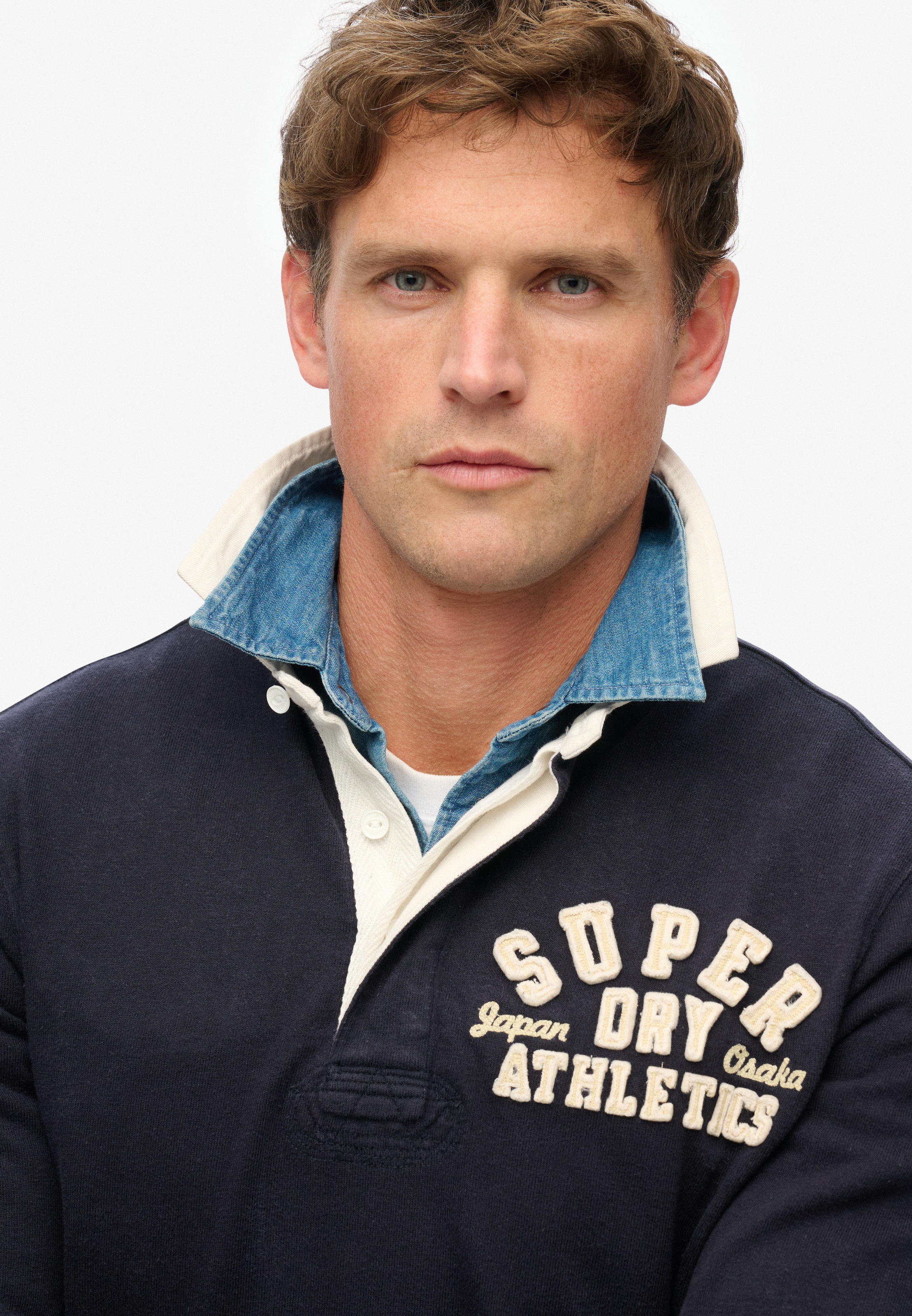 Superdry T-shirt à manches longues »VINTAGE ATHLETIC RUGBY« coton, coupe décontractée