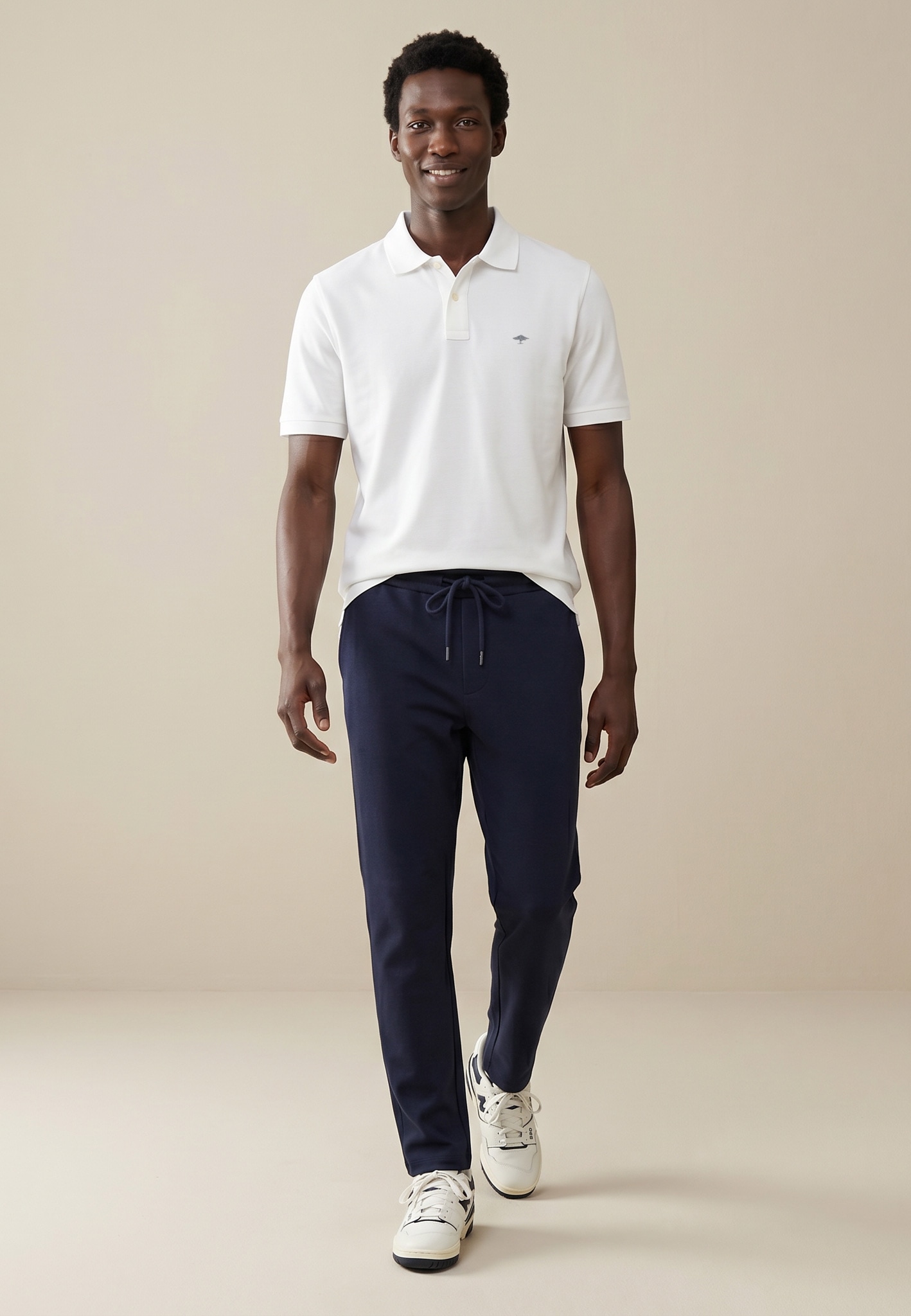 FYNCH-HATTON Poloshirt normale Passform, mit 2-Knopf-Polokragen, aus Baumwolle