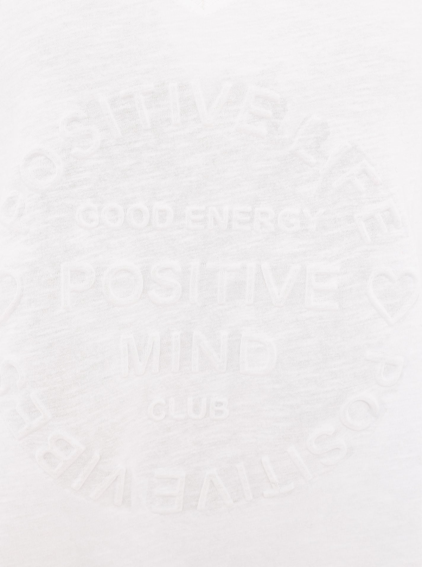 Zwillingsherz T-shirt à manches courtes »"Positive Mind Neonkante"« ausgefranste Kanten, V-Ausschnitt mit Neonkante, kurzarm, Stempeldruck