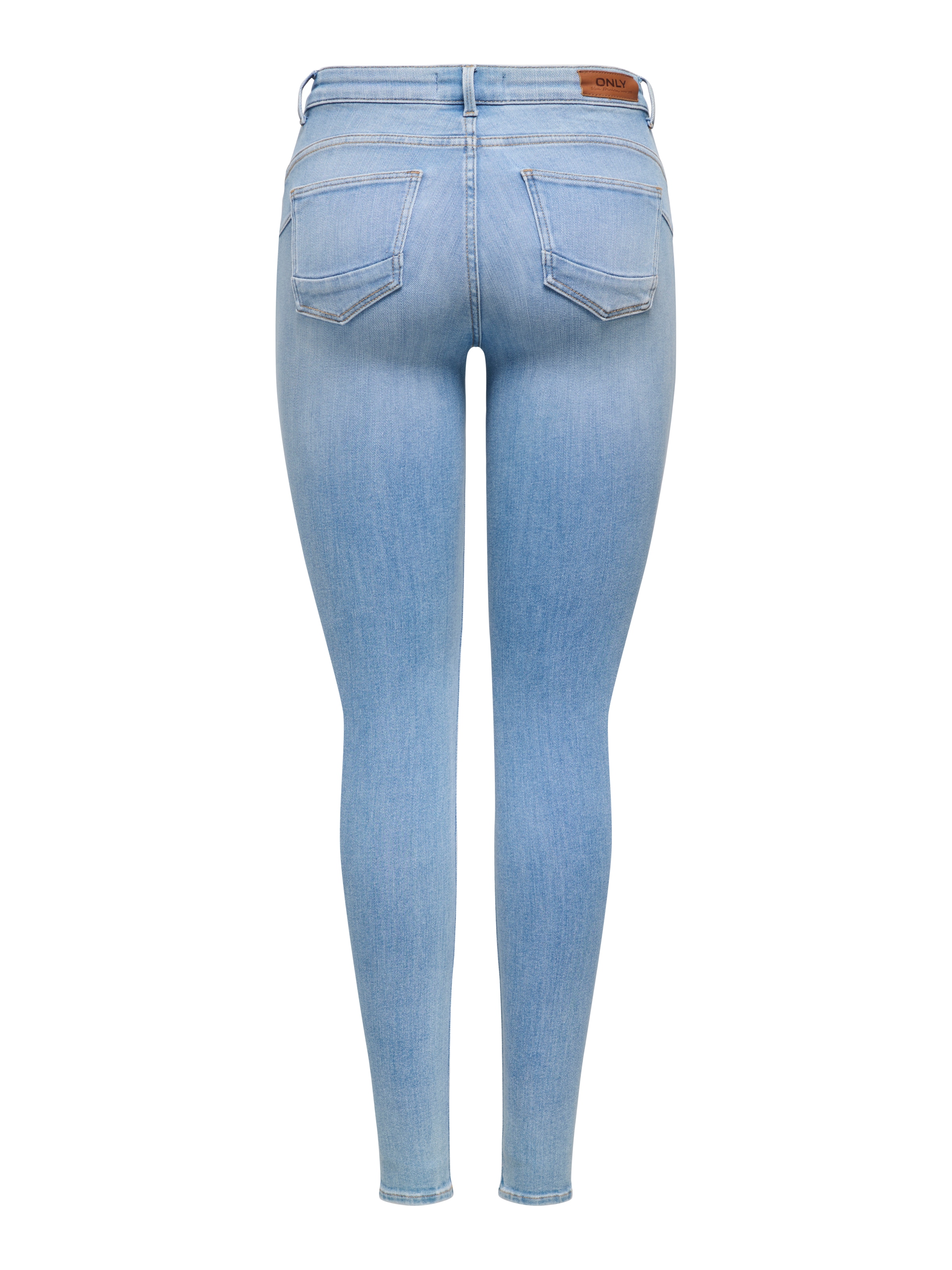 ONLY Jeans skinny »ONLPOWER MW PUSH UP DES DNM« mélange de coton, taille régulière