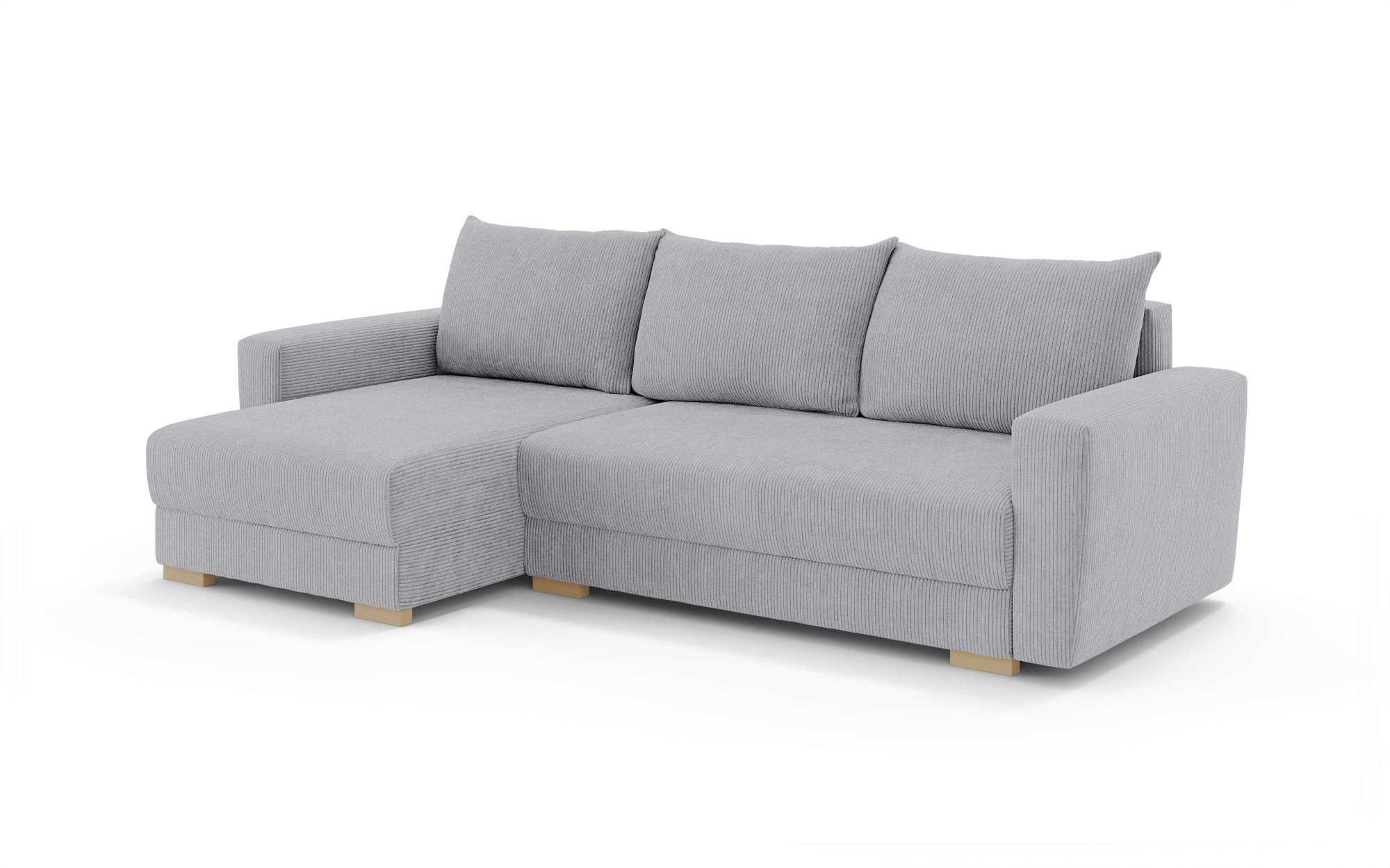 INOSIGN Canapé d'angle »MAGHERA universell Schlafsofa mit Bettkasten, Masse B/T/H: 255/142/84cm« L-Form mit Recamiere rechts oder links montierbar, hoher Sitzkomfort