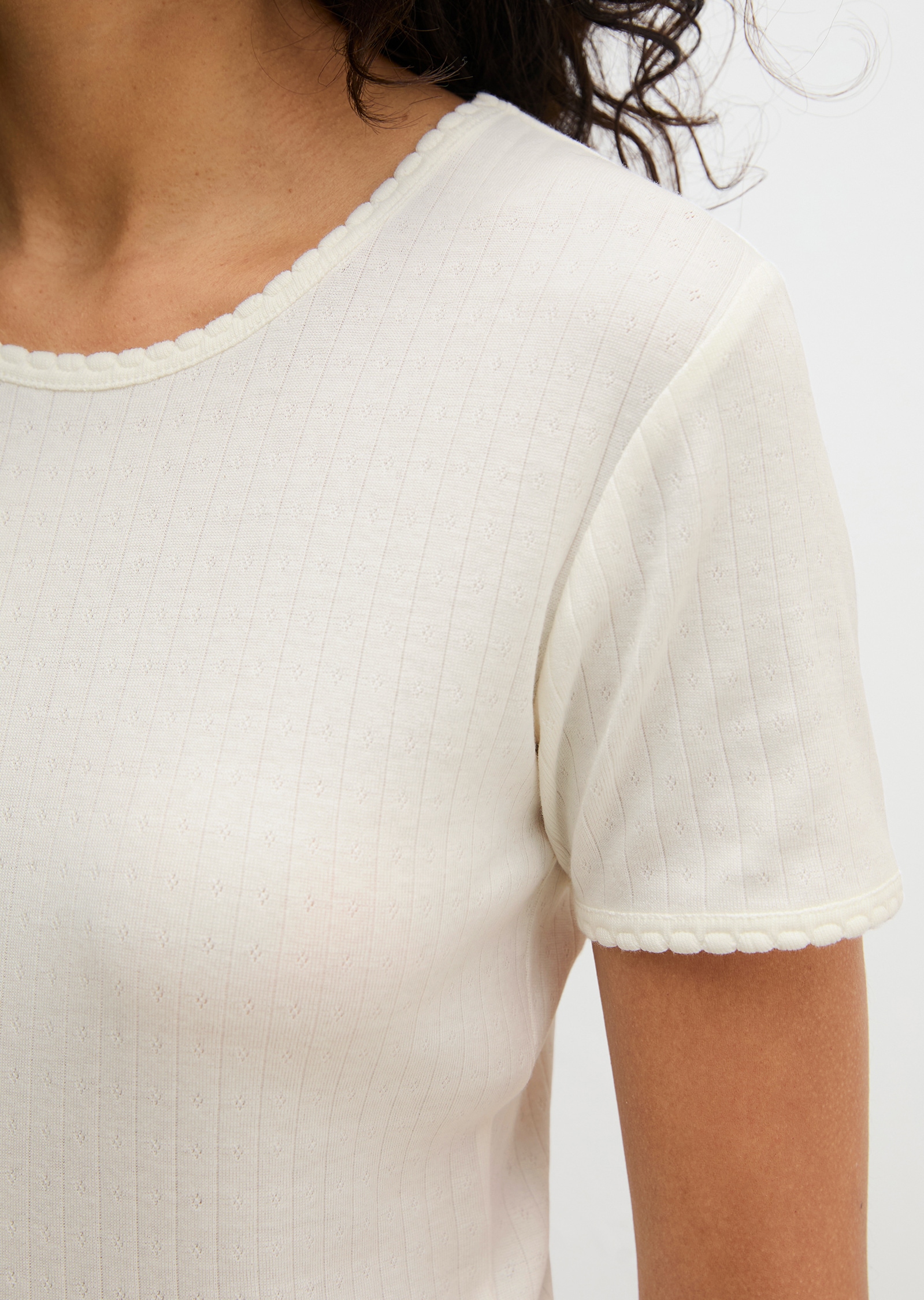 Marc O'Polo T-shirt à manches courtes »Mix N Match Airy Cotton Rib« avec encolure ronde
