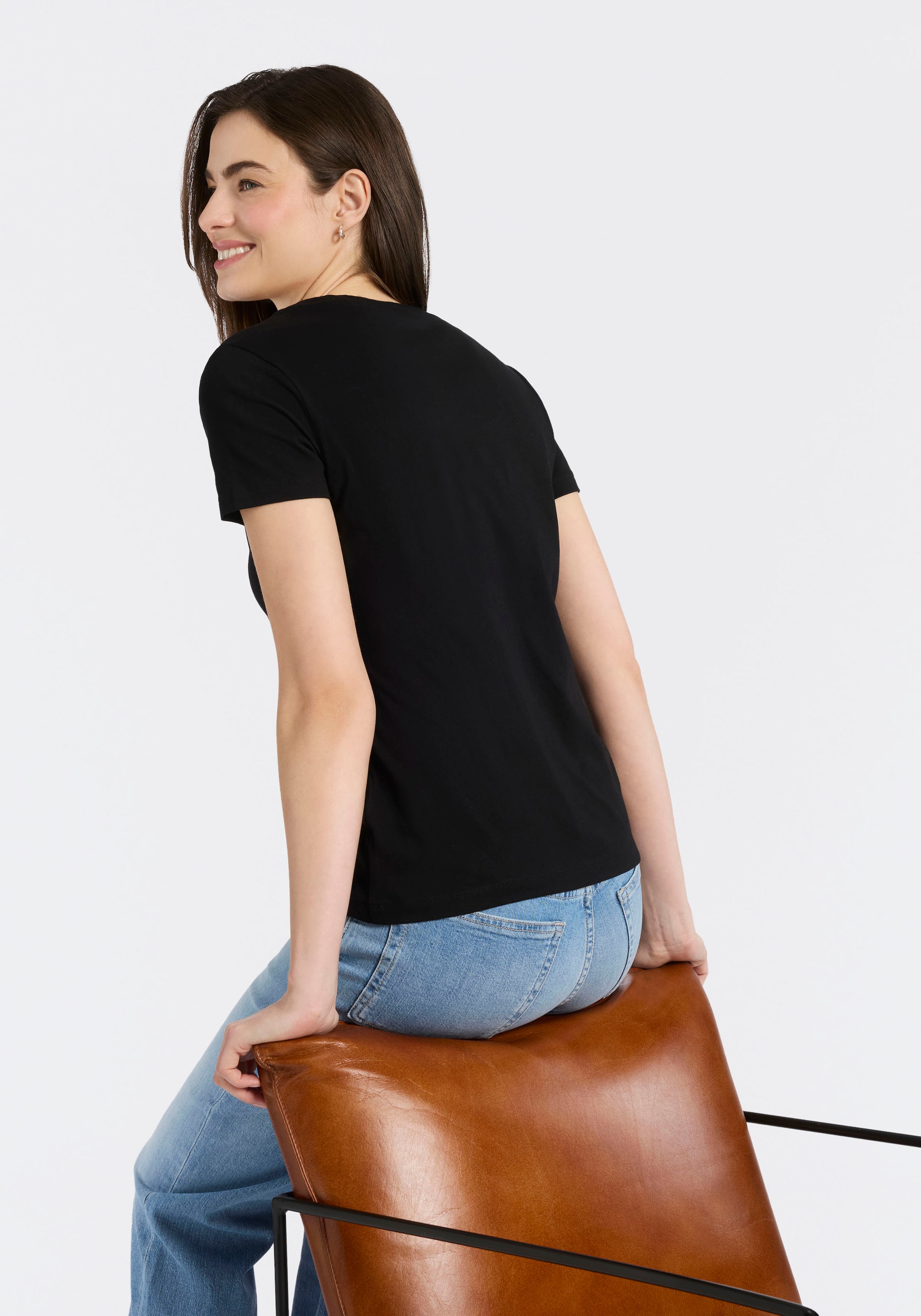 BOSS ORANGE T-Shirt »Elove Embro Premium Damenmode« mit Rundhals, Slim Fit