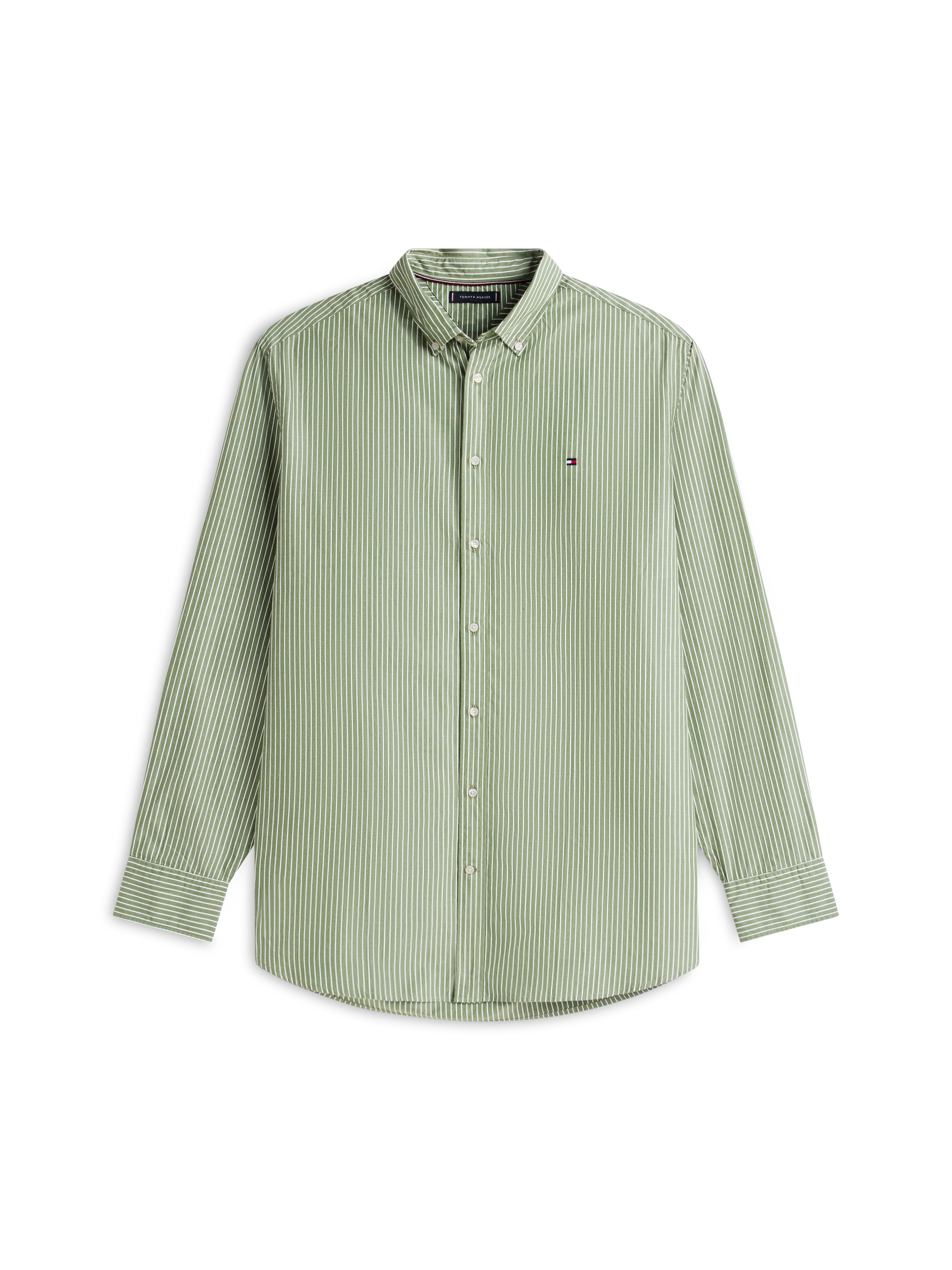 Tommy Hilfiger Big & Tall Langarmhemd »BT - CORE HAIRLINE POPLIN« Grosse Grössen, regular fit, Button-down-Kragen