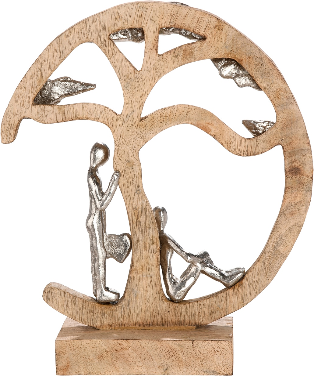 GILDE Skulptur »Skulptur rund Couple under a tree« Paar Romantik Geborgenheit Natur Idylle Zweisamkeit