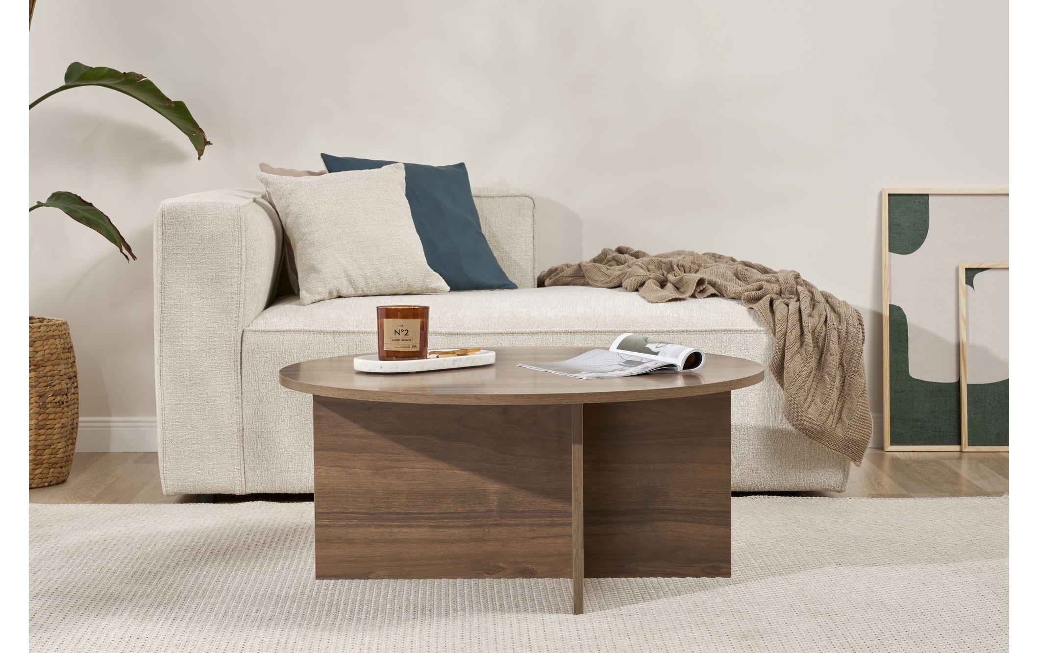 WOODY FASHION Table basse »Soleil Walnut 90 x 40 cm«