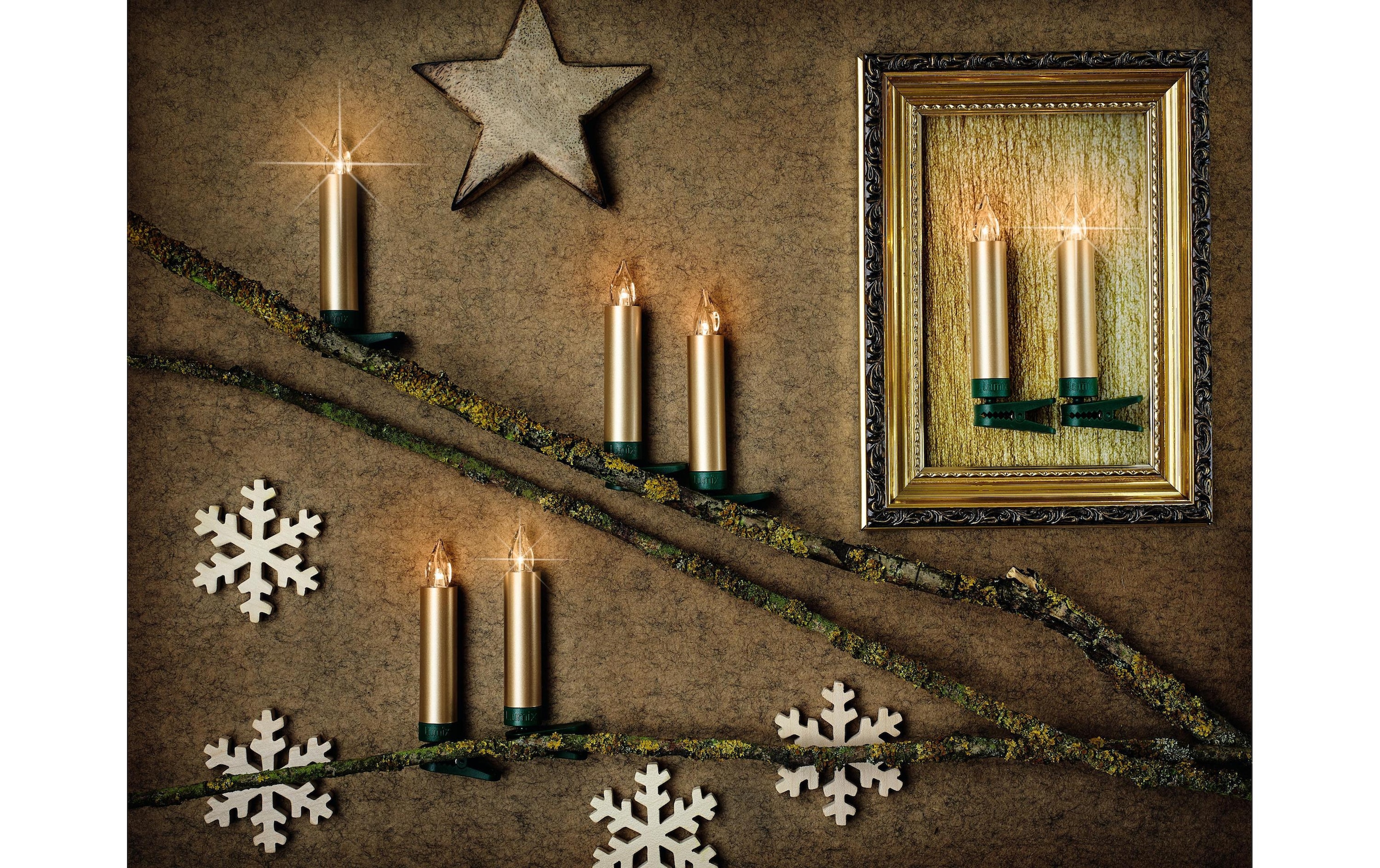 lumix LED-Christbaumkerzen »Lumix LED SuperLight Mini 12er-Starter Set« 12 Stk.-flammig