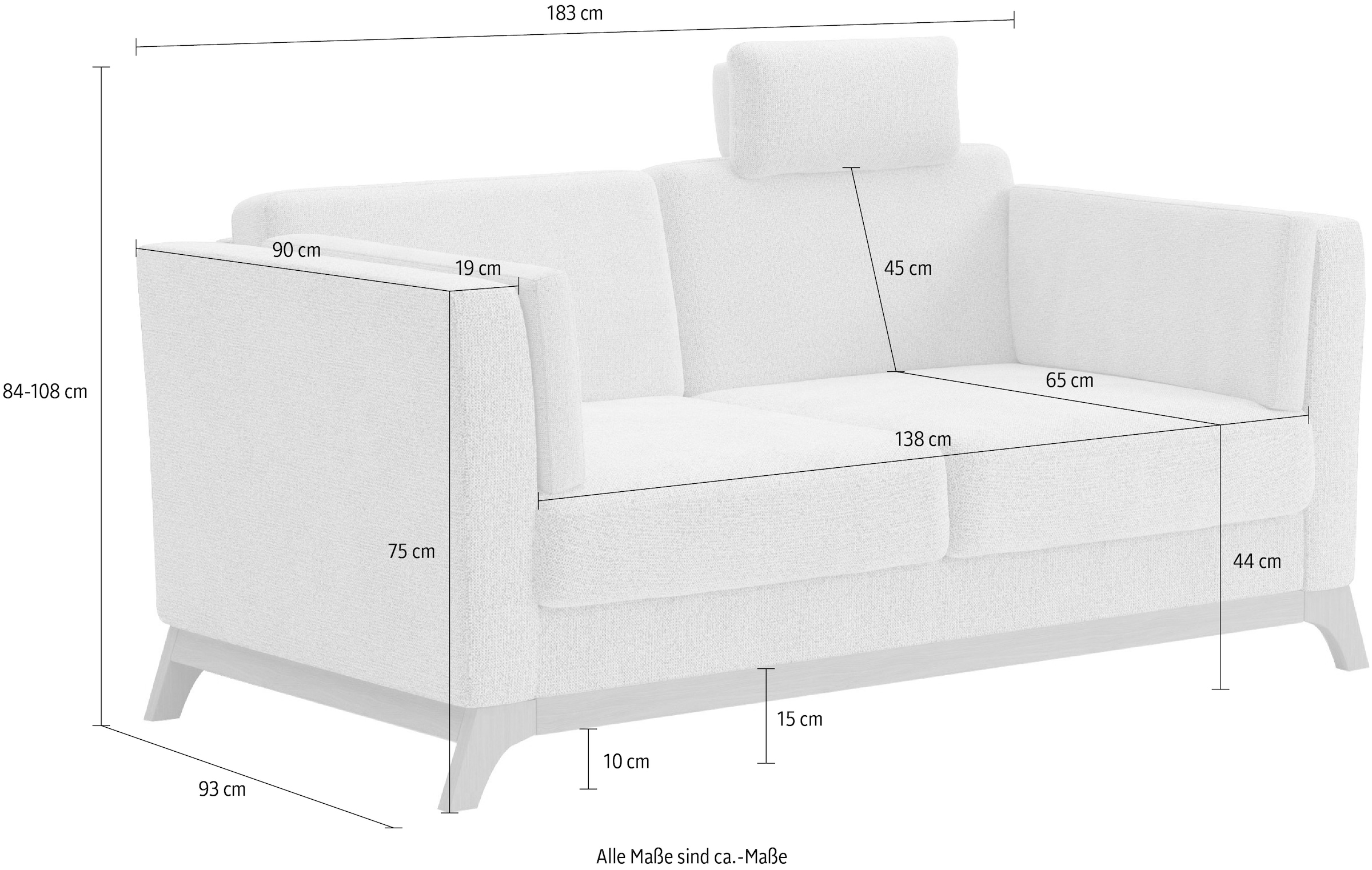 Home affaire 2,5-places »Viva« wahlweise mit Holzrahmen aus Eiche