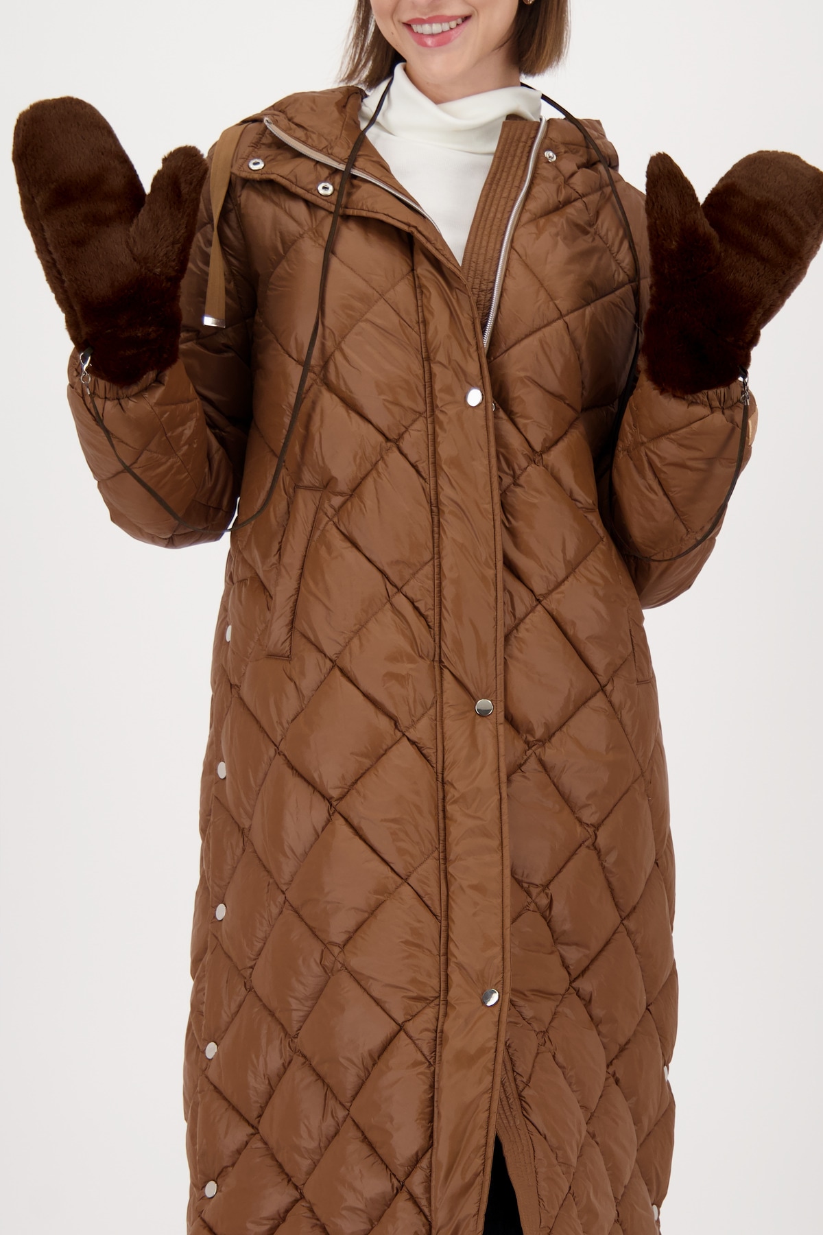 Monari Mitaines Regular fit mit Fellimitat