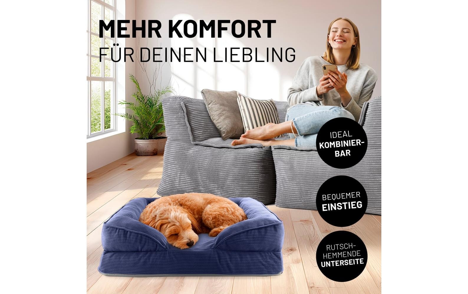 Lumaland Hundebett »Indoor Cord S«