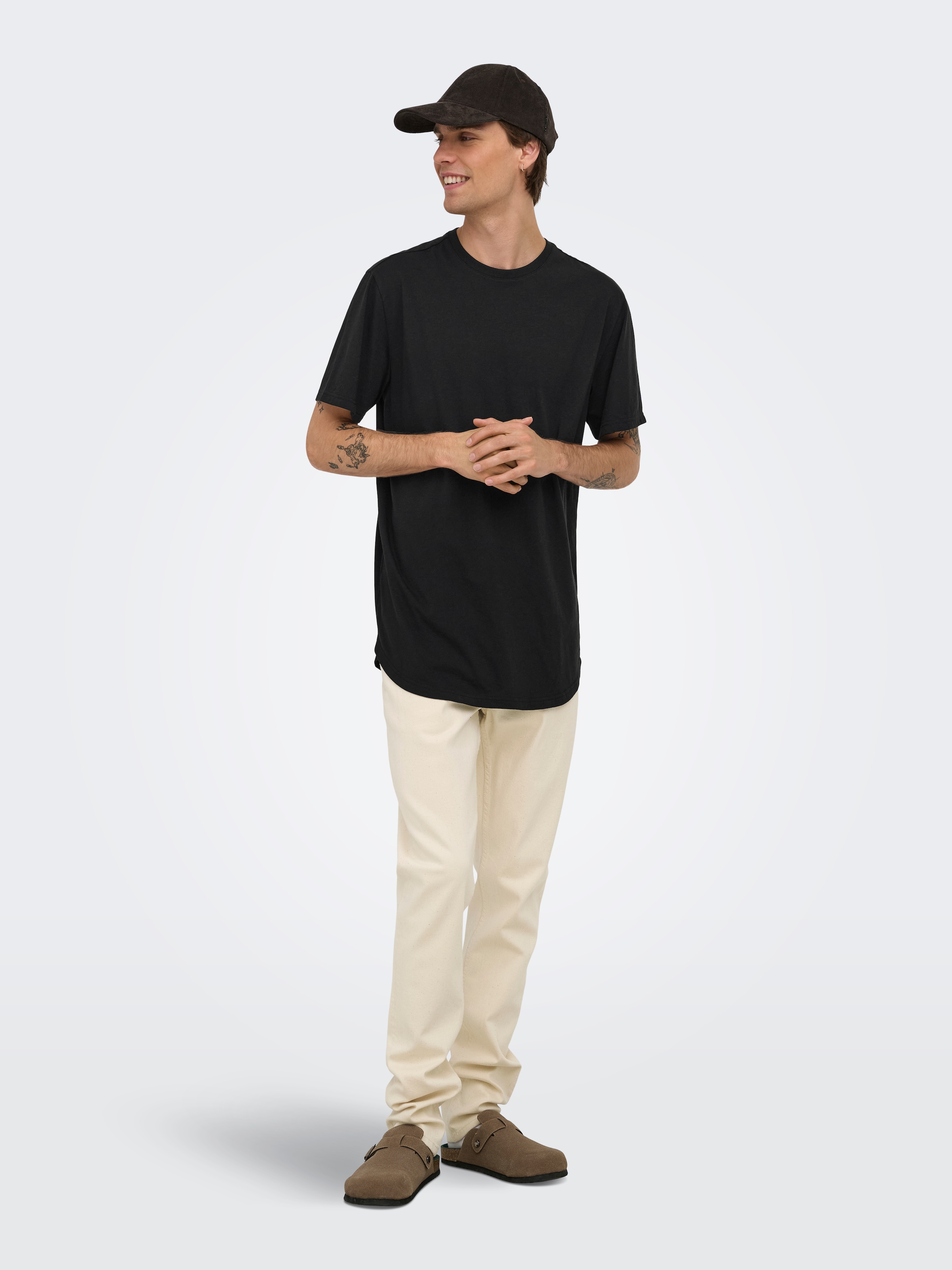 ONLY & SONS Shirt à col rond »ONSJEFF LONGY SS TEE 5-PACK OTL« Paquet, 5