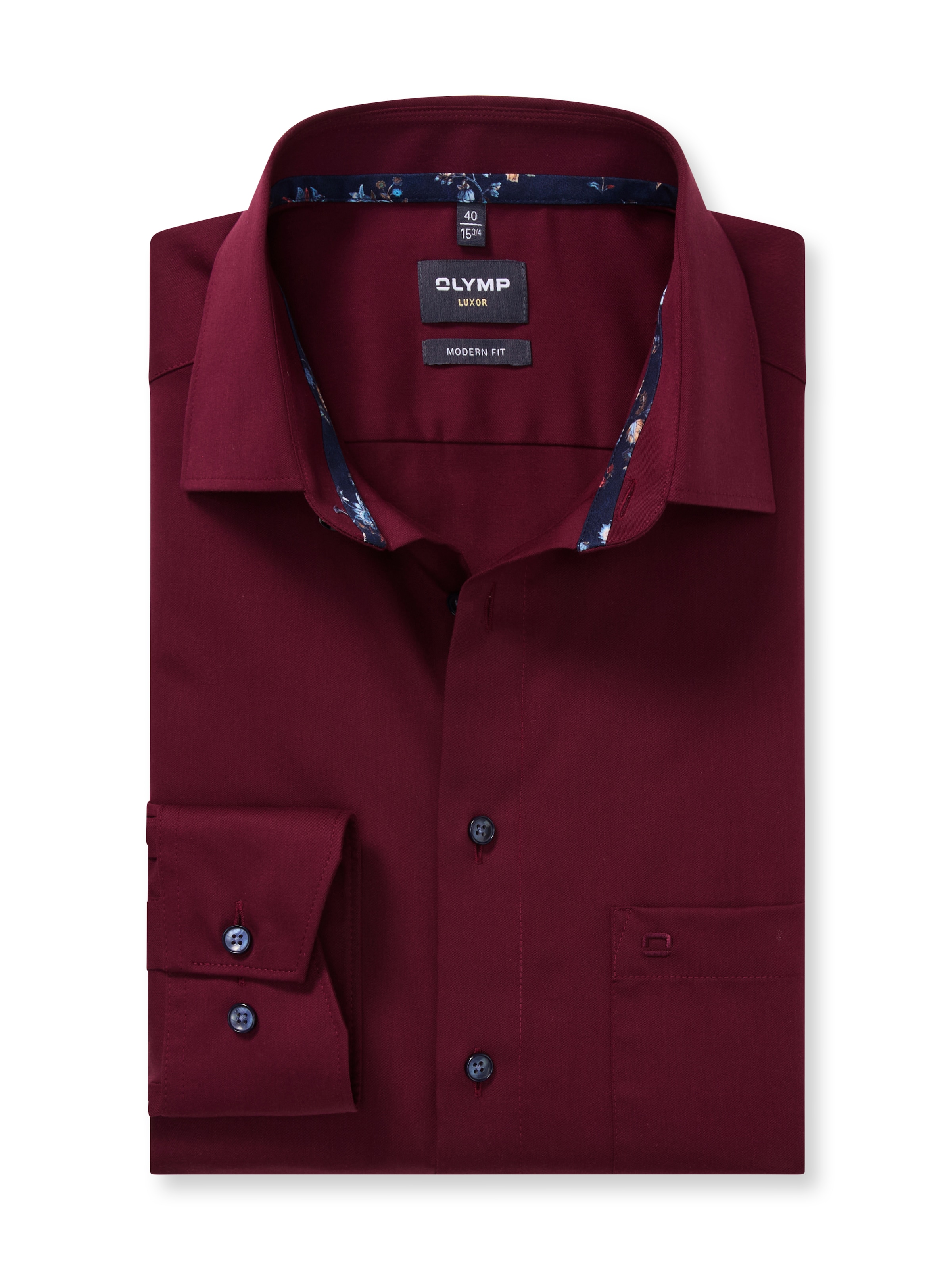 OLYMP Langarmhemd »Luxor« Businesshemd, modern fit, New-Kentkragen