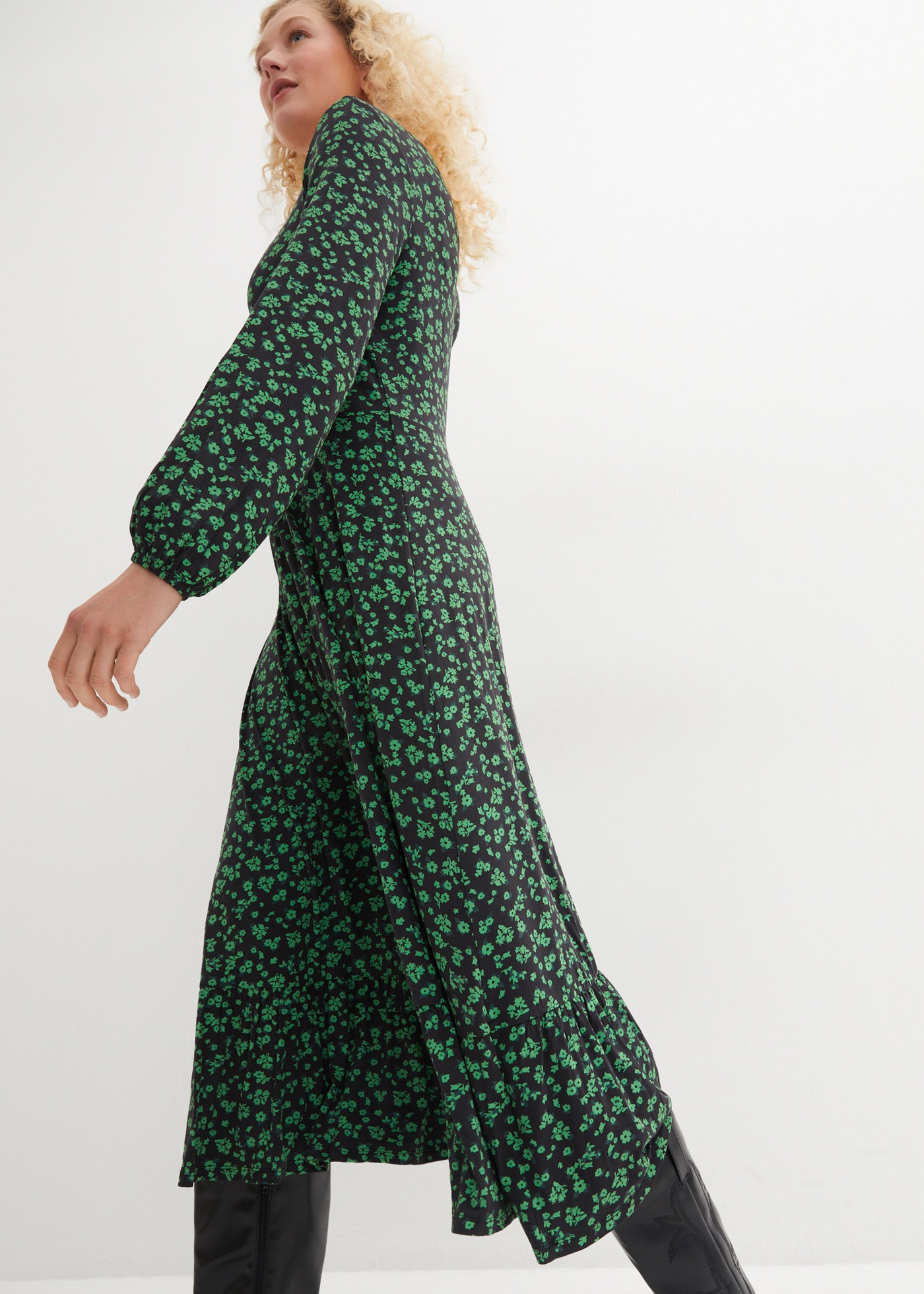 bonprix Jerseykleid »Jerseykleid aus fliessendem Viskose-Mix« Jerseykleid aus fliessendem Viskose-Mix