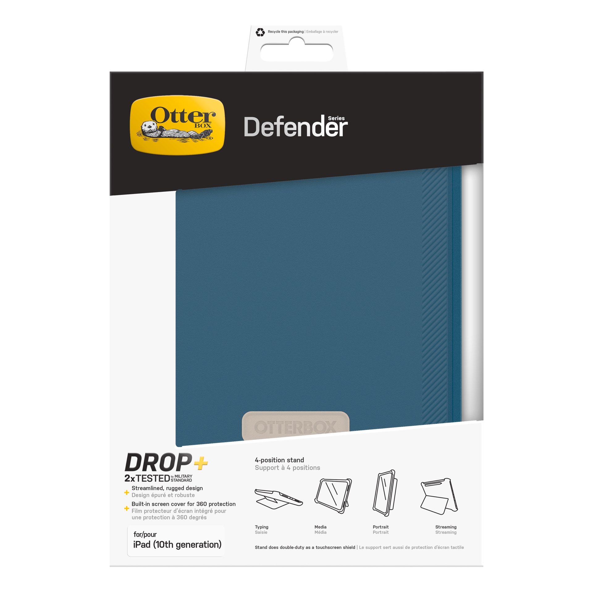 Otterbox Housse pour tablette »Defender Series für Apple iPad (A16/10th gen)« iPad 10,9" (10e génération) | iPad 11" (2025) Coque arrière, housse de protection, housse pour tablette, étui, coque de protection, anti-choc,