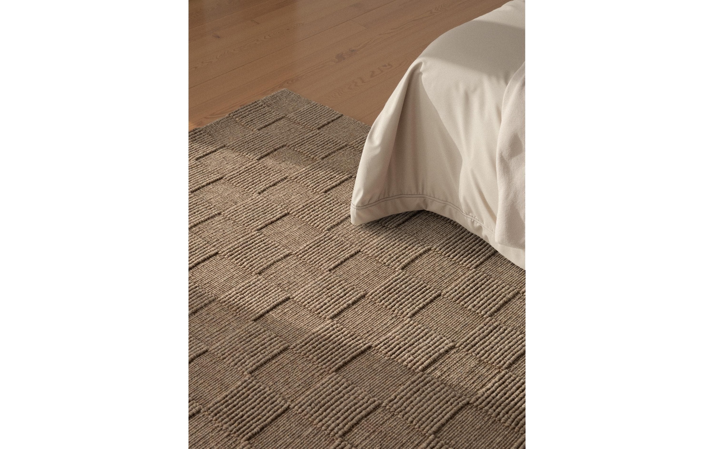 Villeroy & Boch Wollteppich »Scala« rechteckig 10 mm Höhe Handgewebt, Wolle, Kariert, Natur, 3D-Struktur, Karo, Wohnzimmer