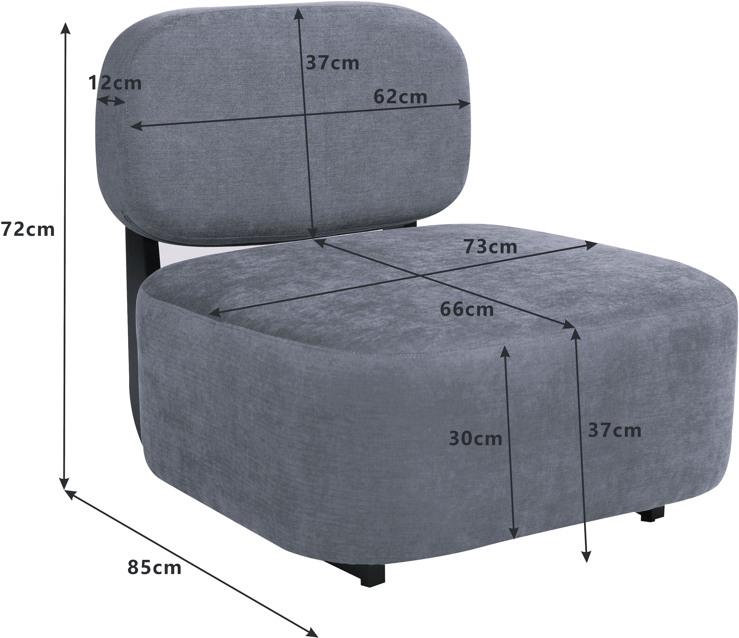 Home affaire Fauteuil lounge »LIORAN Designsessel mit filigranem Holzgestell« Designklassiker, modern und zeitlos