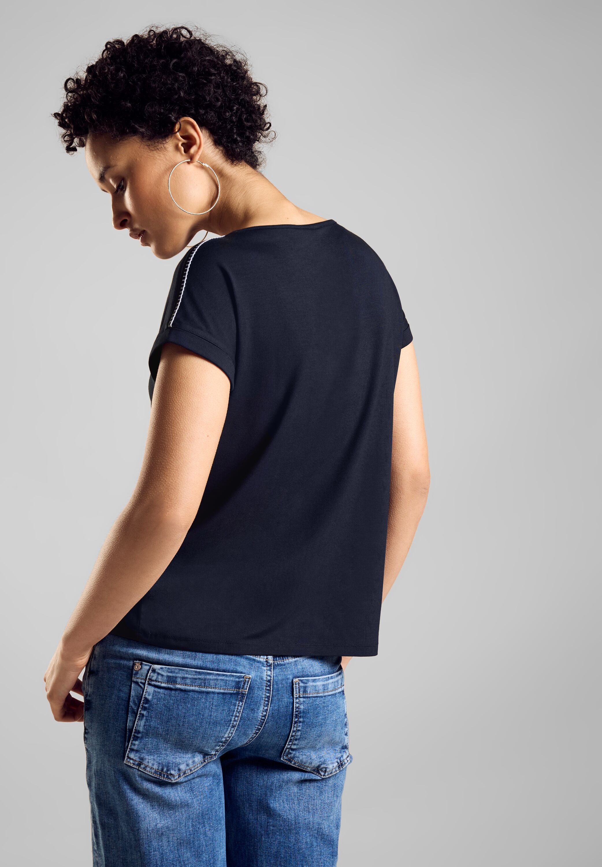 STREET ONE Shirttop mit Paspelband