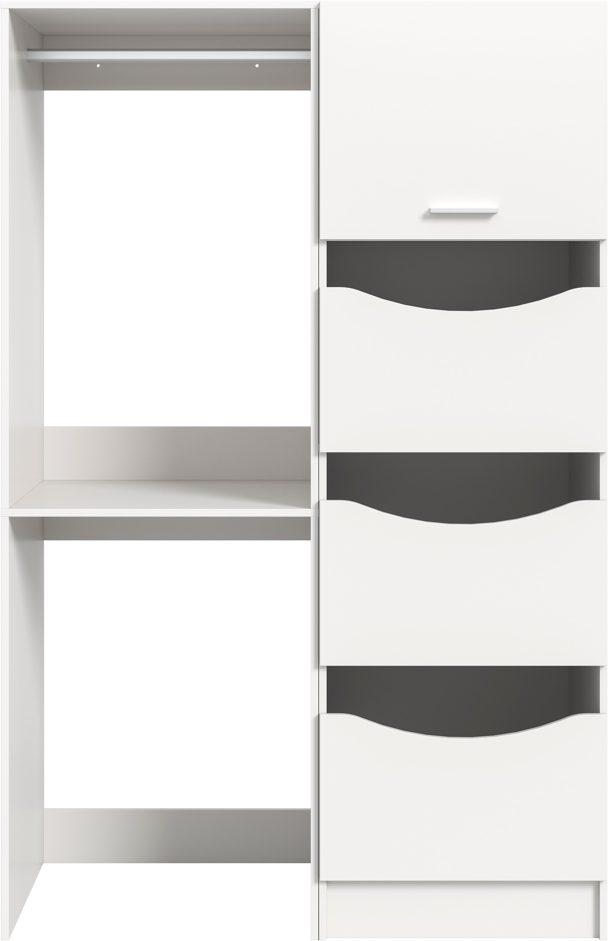 welltime Ensemble de meubles de salle de bain »FALAS, TOPSELLER!, 2-teilig, Hauswirtschaftsraum Set, Breite 126 cm« Set, bestehend aus: 1x Waschmaschinenumbauschrank & 1x Wäscheschrank, 2 cuis tlg.