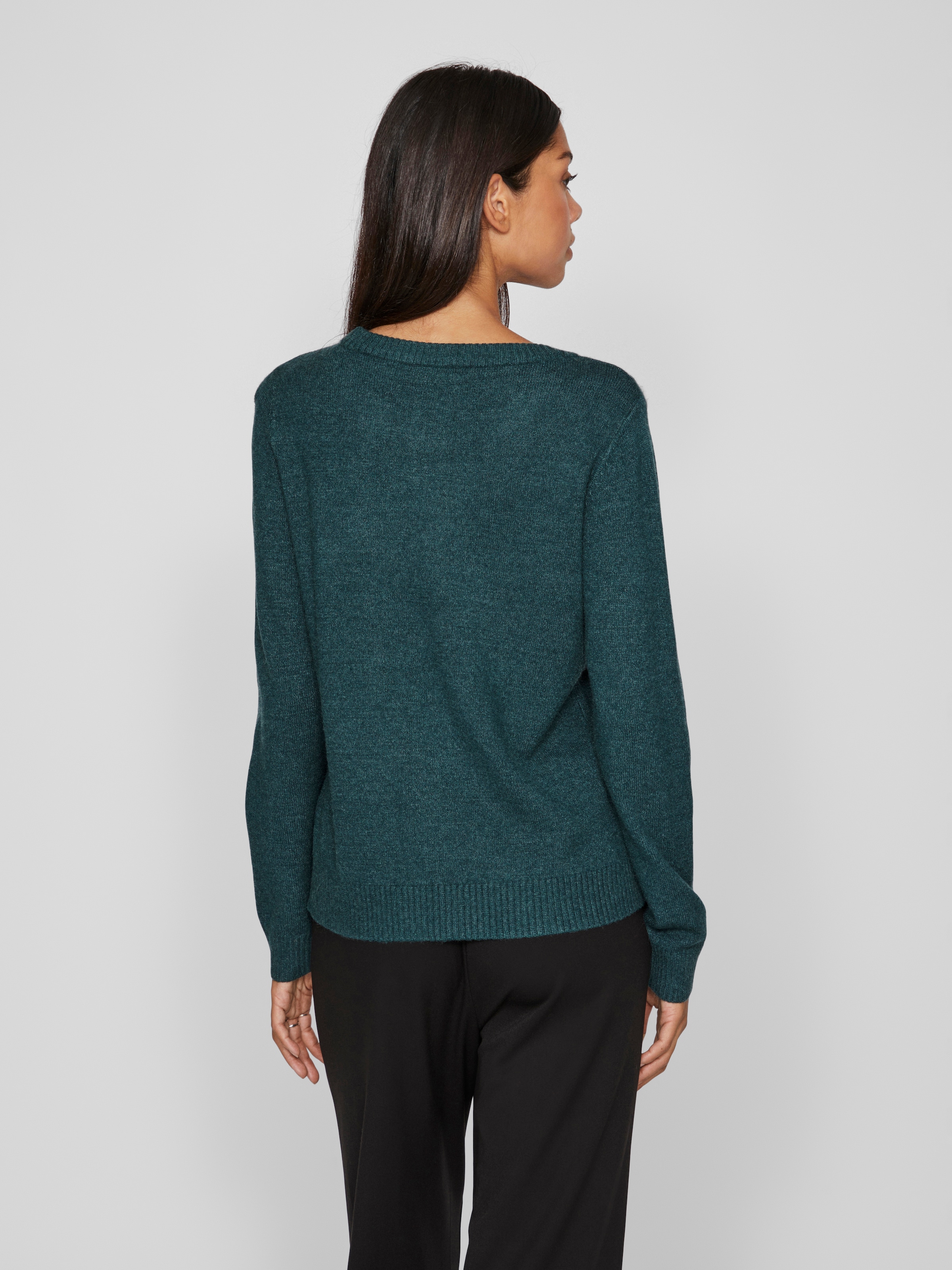 Vila Rundhalspullover »VIRIL O-NECK L/S  KNIT TOP - NOOS« Viskosemischung, regular fit
