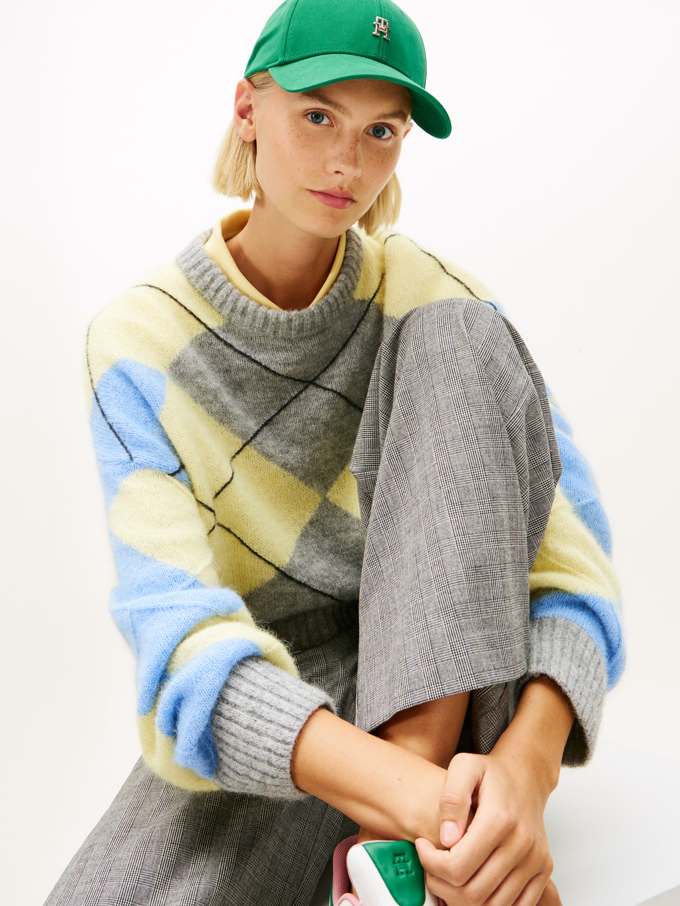 Tommy Hilfiger Strickpullover »ALPACA BLEND ARGYLE C-NK LS SWT«