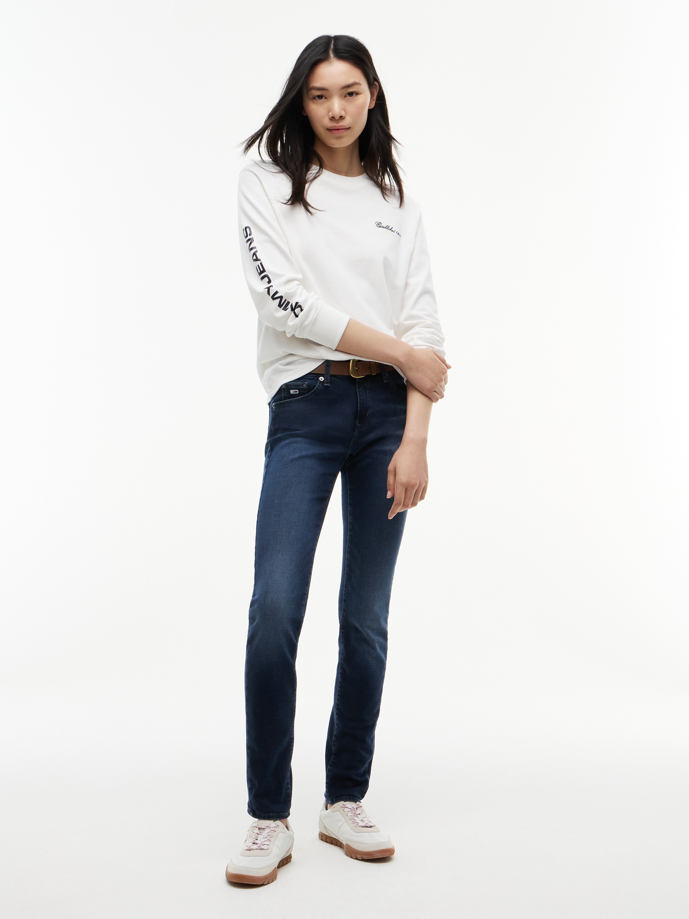 Tommy Jeans Jeans skinny »LW SKN CH12« avec badge logo, broderie logo