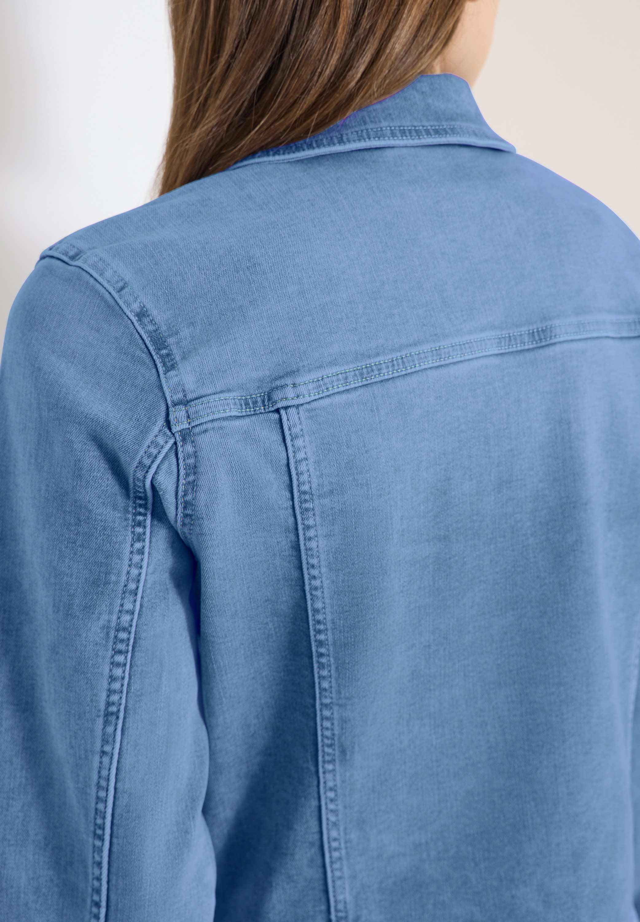 Cecil Veste en jean sans capuche avec poches poitrine et boutons