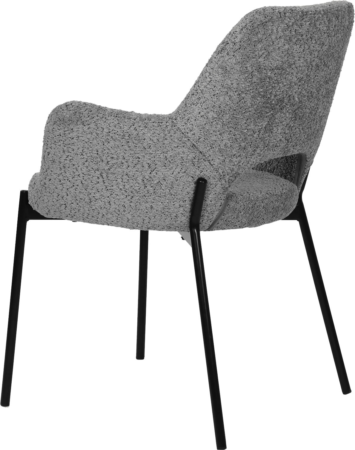 SIT Chaise avec accoudoirs »Kiew 2er-Set Bouclé Esszimmerstühle mit Rücken Cut-Out« (Ensemble) 2 cuisrevêtement bouclé certifié Öko-Tex & design moderne avec découpe au dos