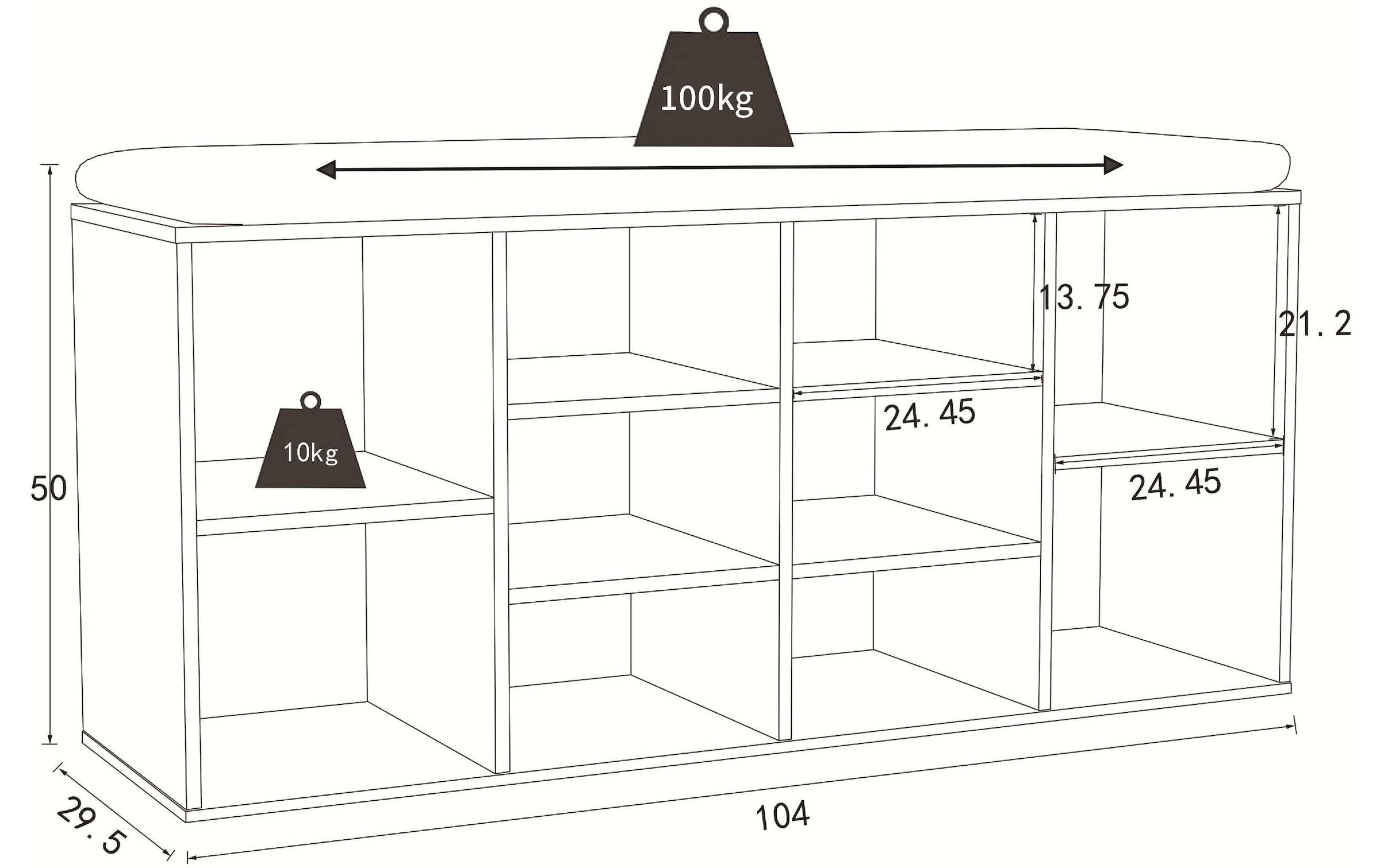 VCM Armoire à chaussures »Hinsol S 104 x 50 cm«