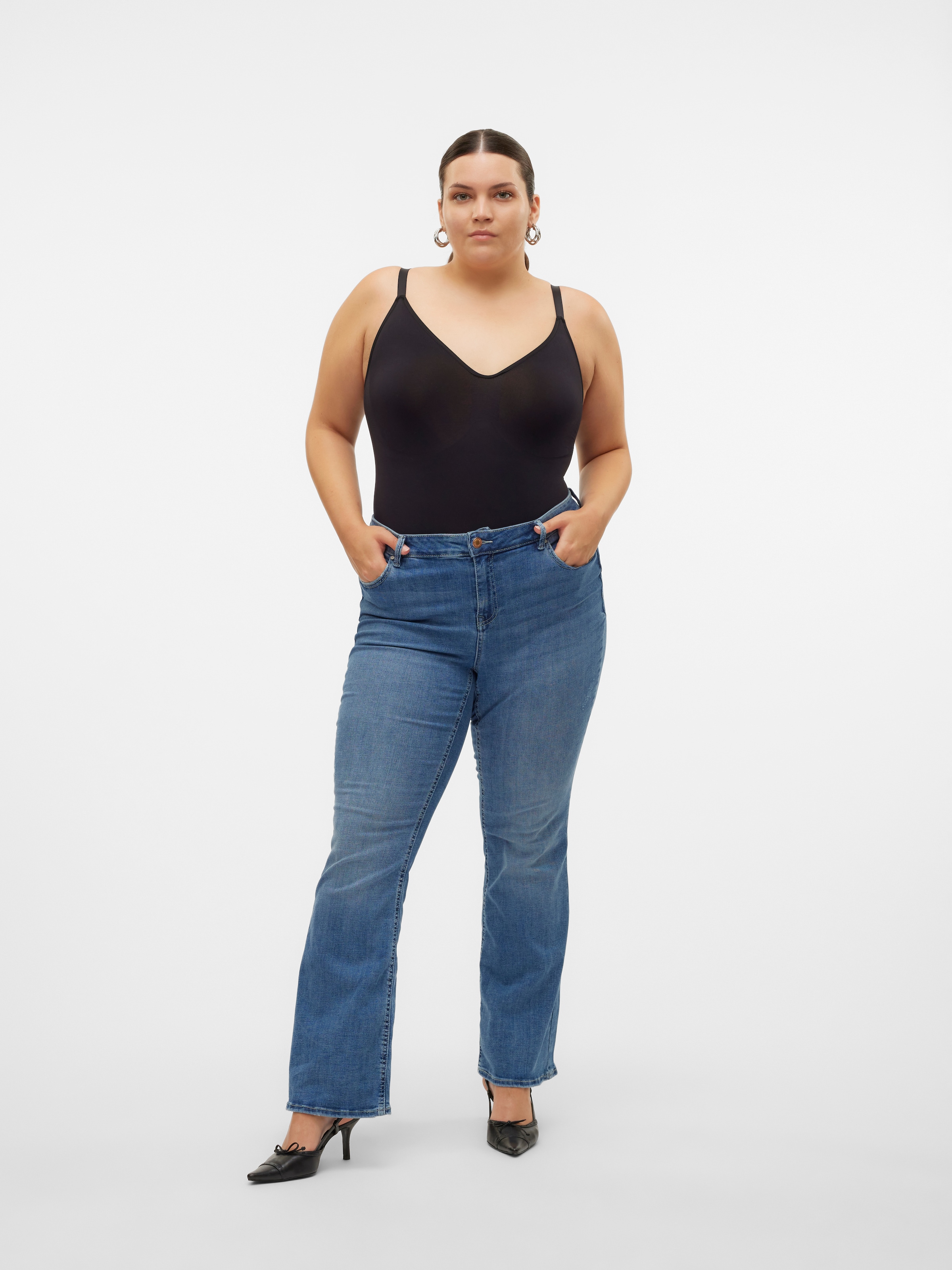 Vero Moda Curve Bootcut-Jeans »VMCFLASH MR FLARED JEANS LI347 GA CUR«